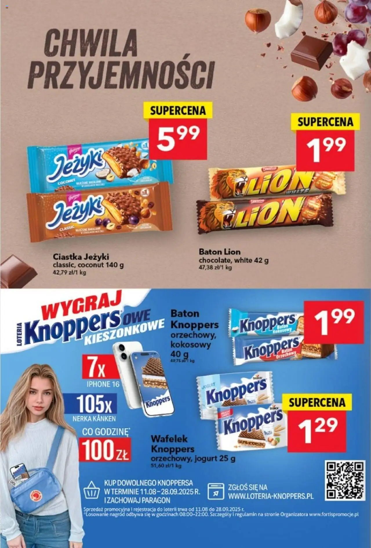 Lewiatan gazetka od 11.09.2025 | Strona: 12 | Produkty: Knoppers, Baton, Jogurt, Ciastka