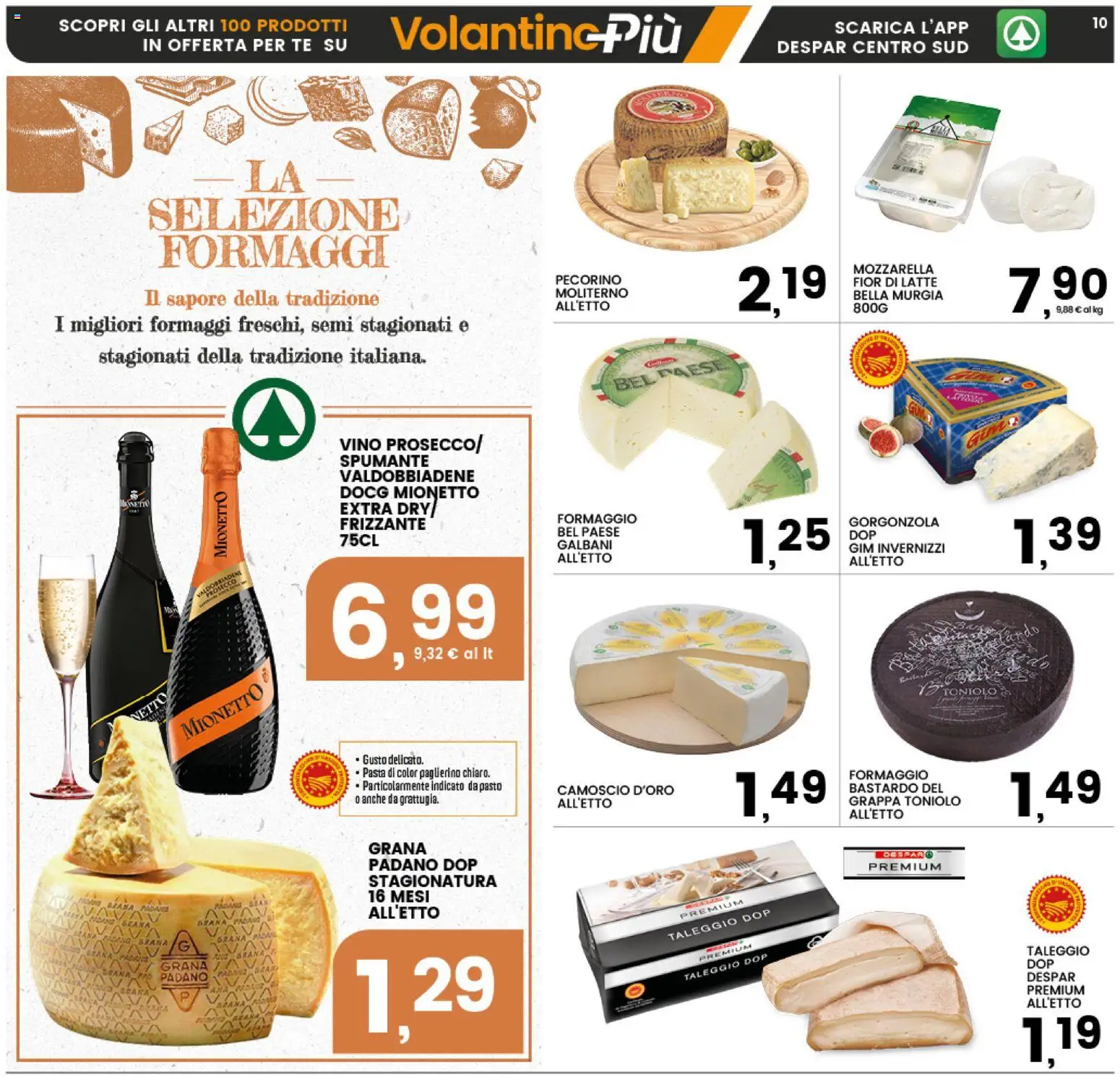Volantino Interspar del 09.04.2026 | Pagina: 10 | Prodotti: Latte, Pasta, Spumante, Gorgonzola