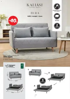 Pré-visualização Espaço Casa - Catálogo Kaliási - Sofás Camas válido de 21.07.2025 | Página: 22 | Produtos: Cama, Sofá