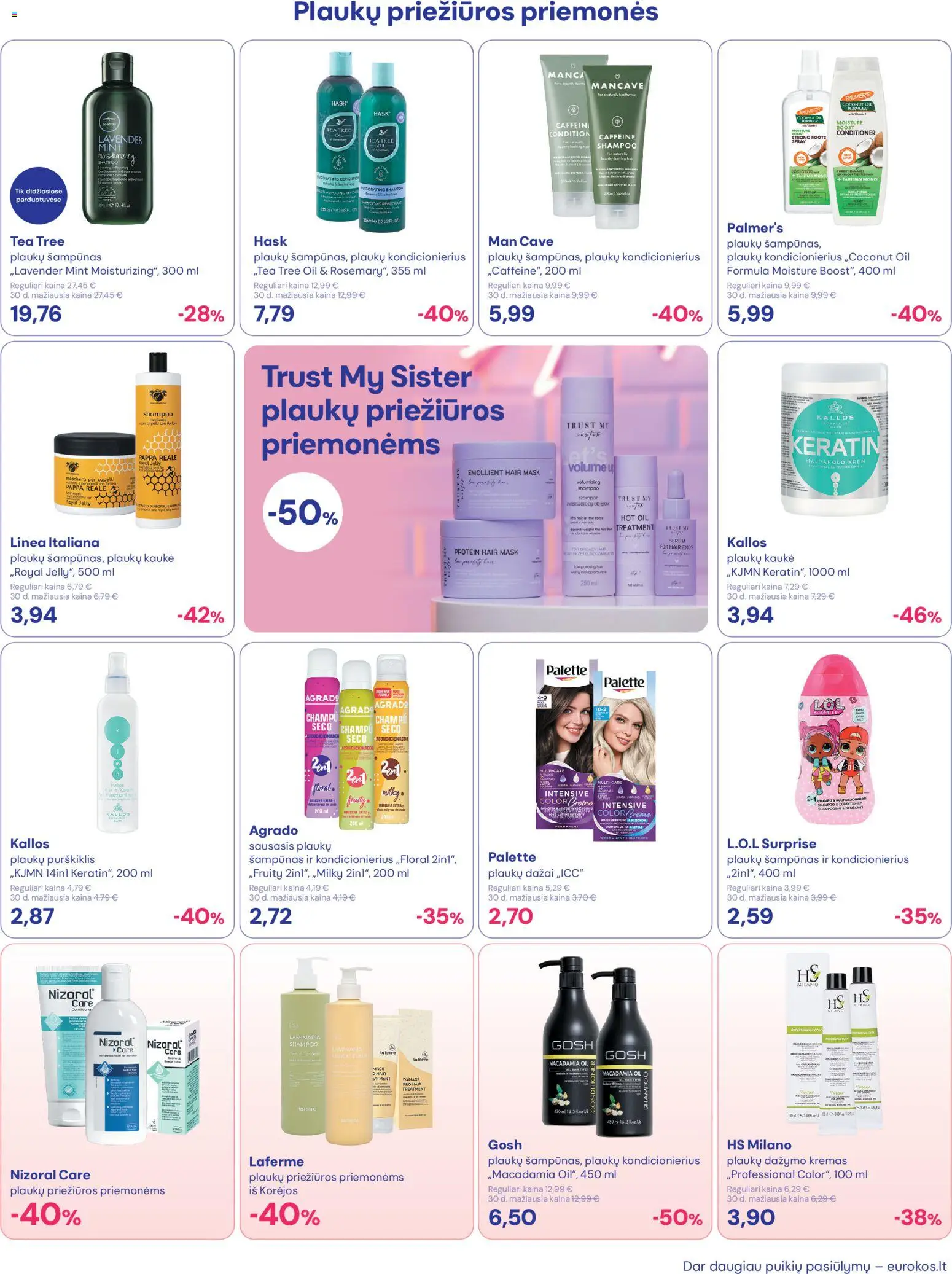 Eurokos akcijos nuo 31.03.2026 | Puslapis: 7 | Prekių: Šampūnas, Kondicionierius, Plaukų dažai, Kaukė