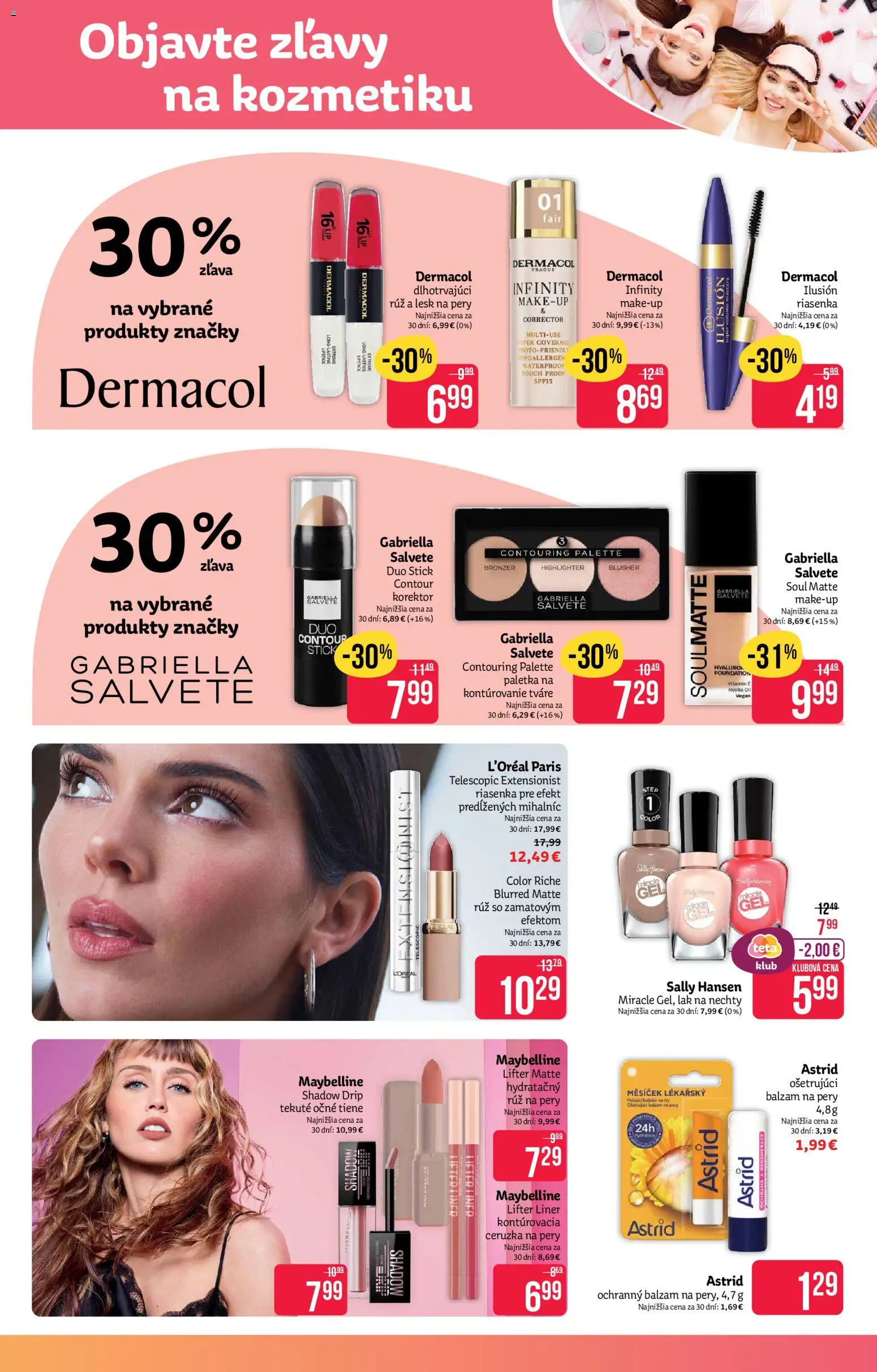 Nové Teta drogerie akcie – leták je platný od 16.02.2026 | Strana: 3 | Produkty: Korektor, Bronzer, Lesk na pery, Ceruzka