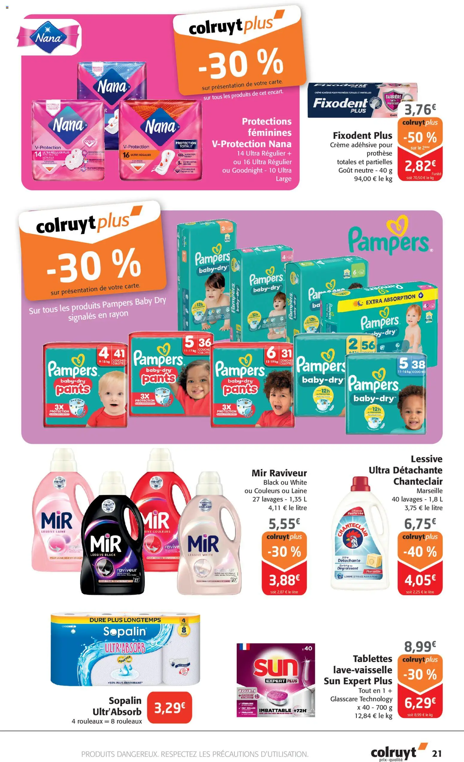 {H1} | Page: 21 | Produits: Couches, Pampers, Lessive, Crème