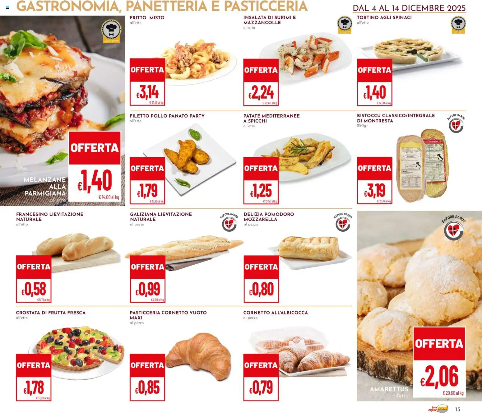 Volantino Pan del 04.12.2025 | Pagina: 15 | Prodotti: Pollo, Insalata, Patate, Spinaci