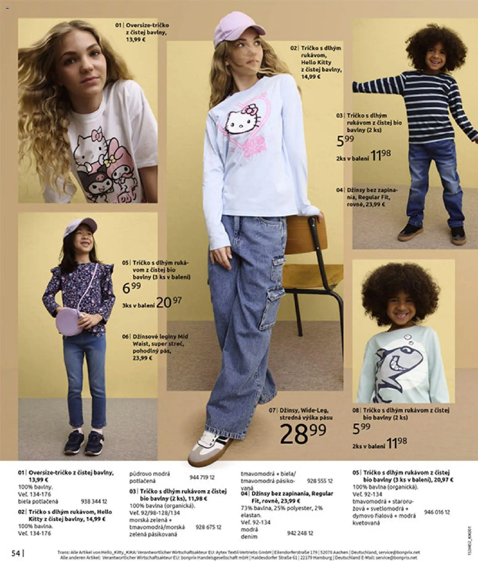 Nové Bonprix akcie – leták je platný od 20.02.2026 | Strana: 56 | Produkty: Tričko, Legíny