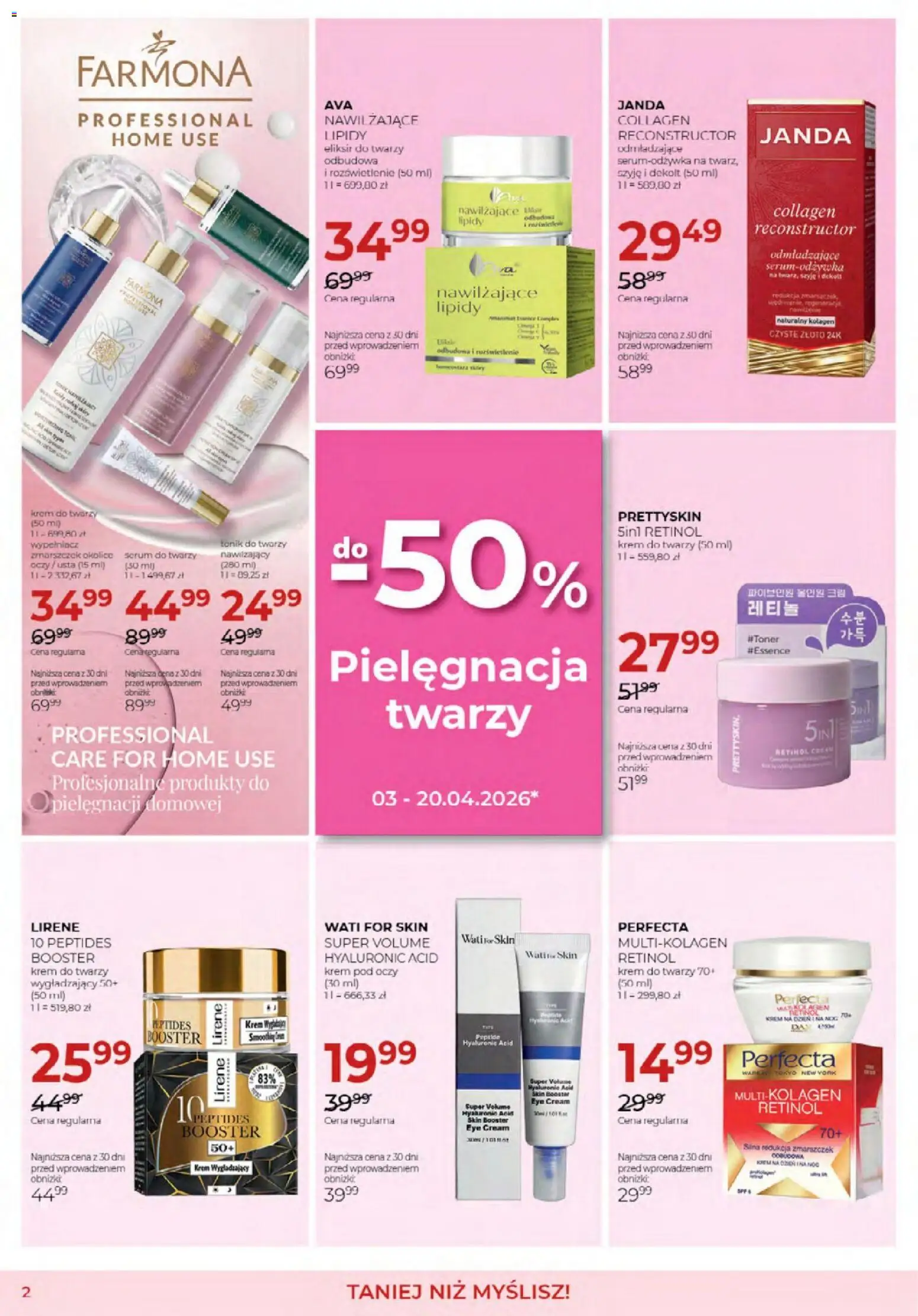 Jawa gazetka od 02.04.2026 | Strona: 2 | Produkty: Krem, Krem do twarzy, Tonik, Tonik do twarzy