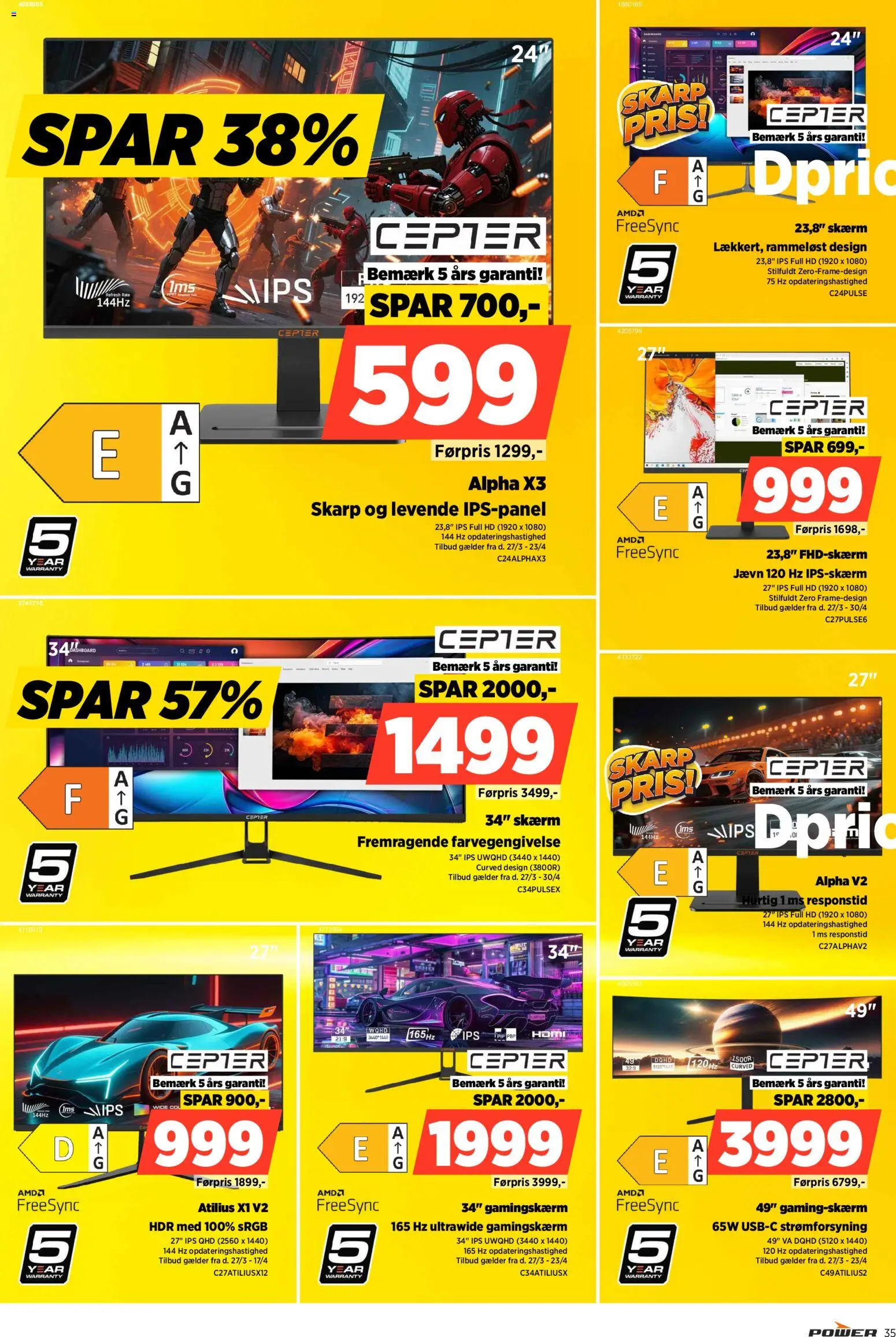 Power tilbudsavis – gyldig fra 01.04.2026 | Side: 35 | Produkter: Skærm