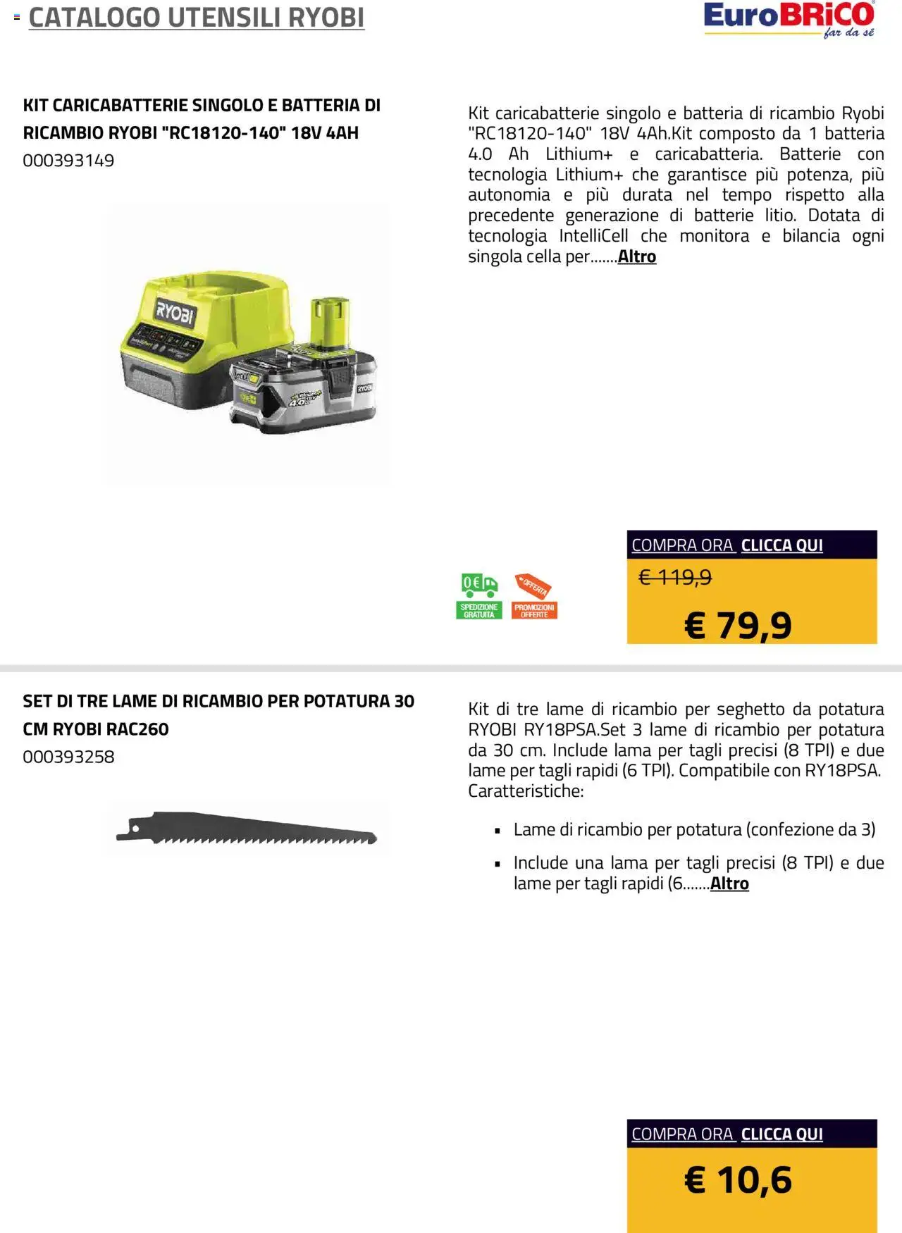 Volantino Eurobrico del 23.07.2025 | Pagina: 27 | Prodotti: Bilancia, Batteria, Batterie, Caricabatterie