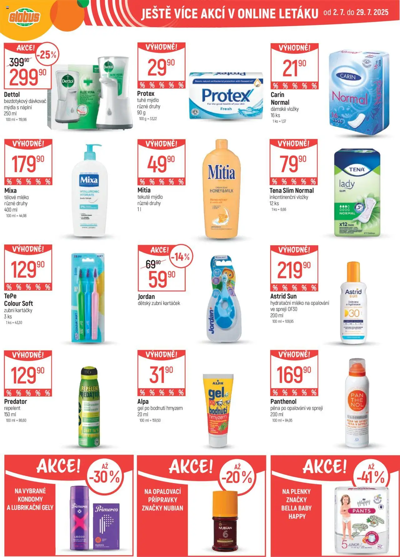 Globus leták - Havířov od 23.07.2025 | Strana: 45 | Produkty: Dettol, Repelent, Pants, Plenky