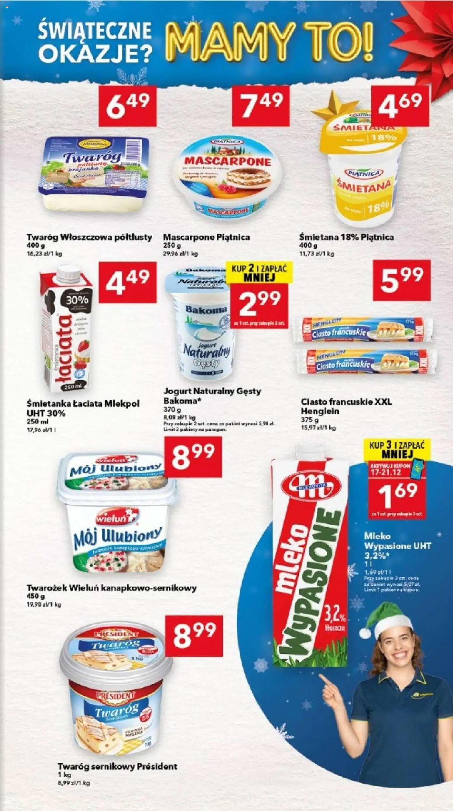 Lewiatan gazetka - Legnica od 17.12.2025 | Strona: 7 | Produkty: Mascarpone, Jogurt, Twarożek, Twaróg