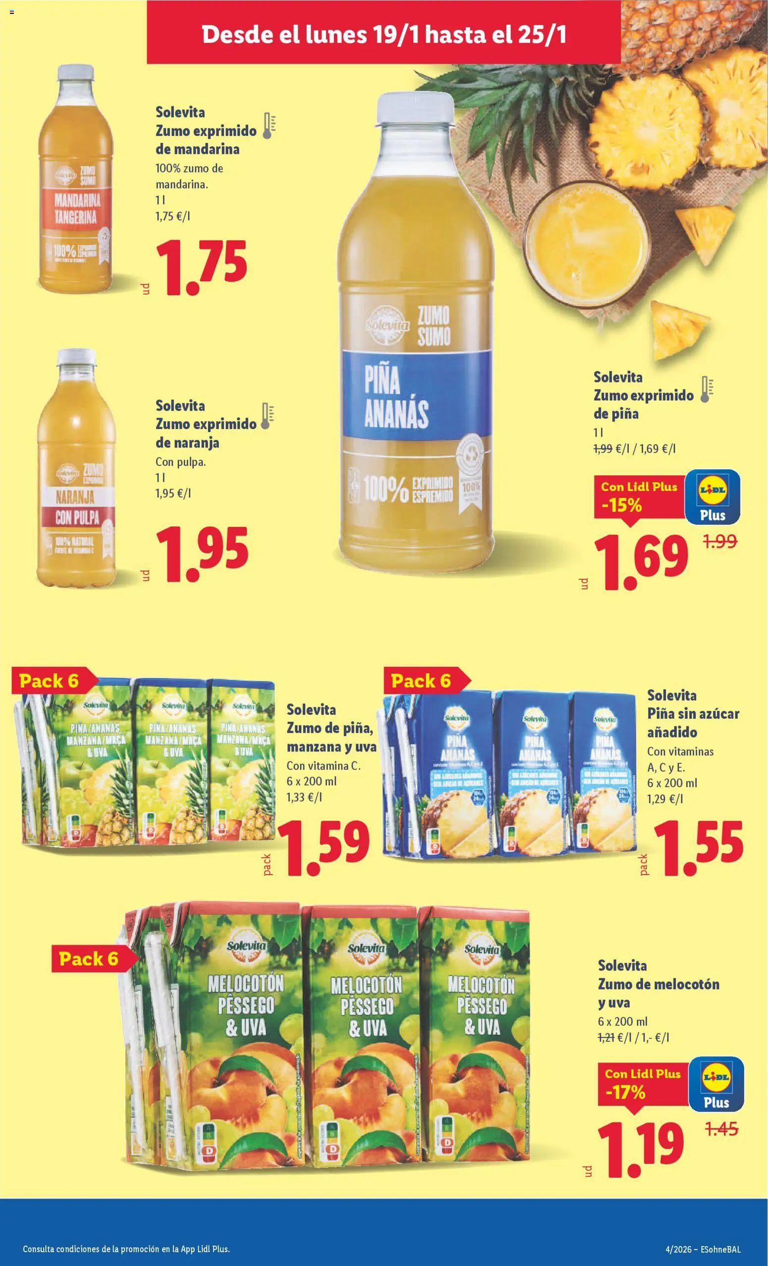 Lidl folleto │ válido desde el 19.01.2026 | Página: 17 | Productos: Piña, Ροζ πιπέρι, Manzana
