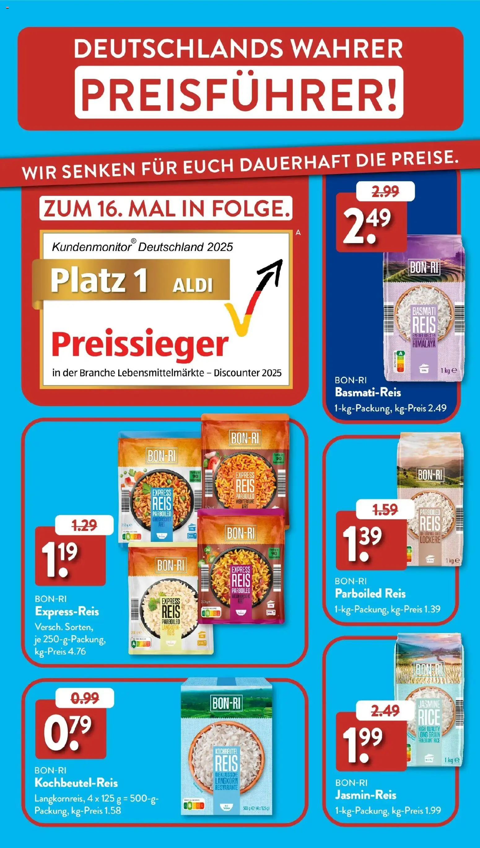 Aldi Süd - Aldi Süd: Wochenangebote – gültig ab 11.01.2026 | Seite: 27 | Produkte: Basmatireis, Jasminreis, Reis