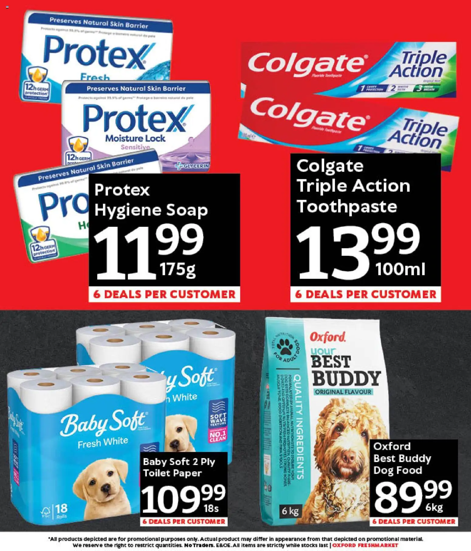 New Oxford Freshmarket catalogue – valid from 14.03.2026 | Page: 3 | Products: Toilet, Soap, Toothpaste, Paper