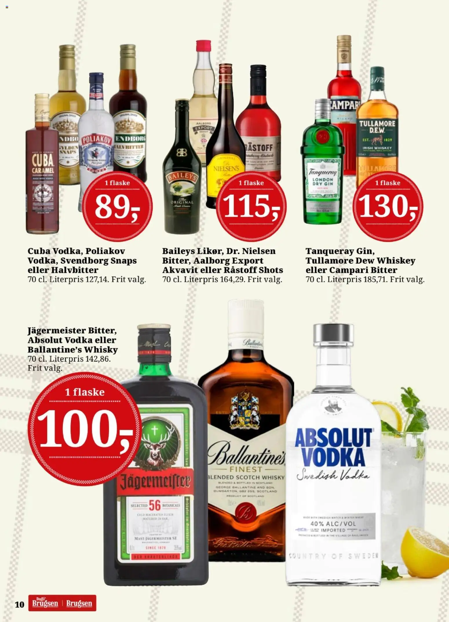 Dagli'Brugsen tilbudsavis – gyldig fra 24.10.2025 | Side: 10 | Produkter: Amendoins, Gin, Vodka, Whisky