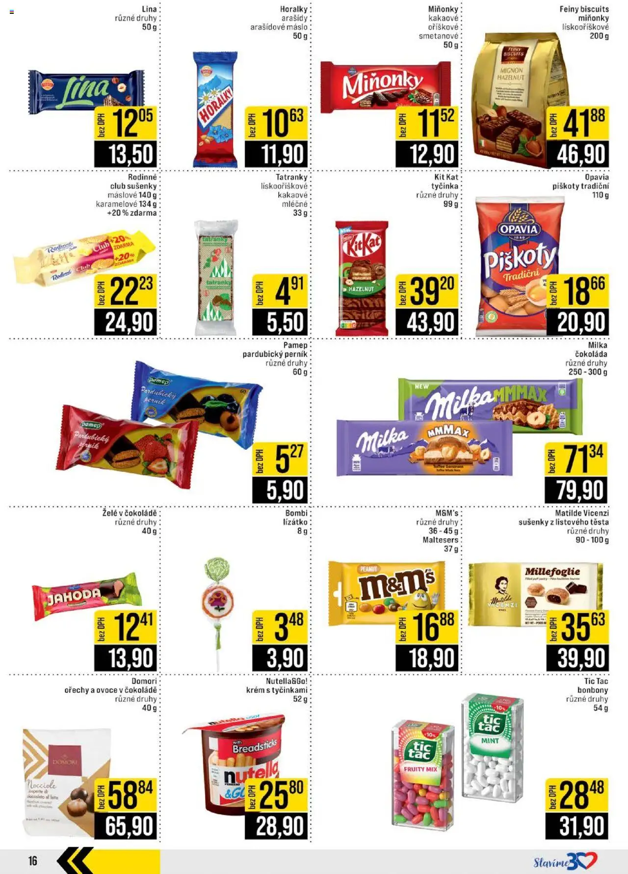 Jip leták - Cash & Carry od 10.09.2025 | Strana: 16 | Produkty: Bonbóny, Piškoty, Horalky, Nutella