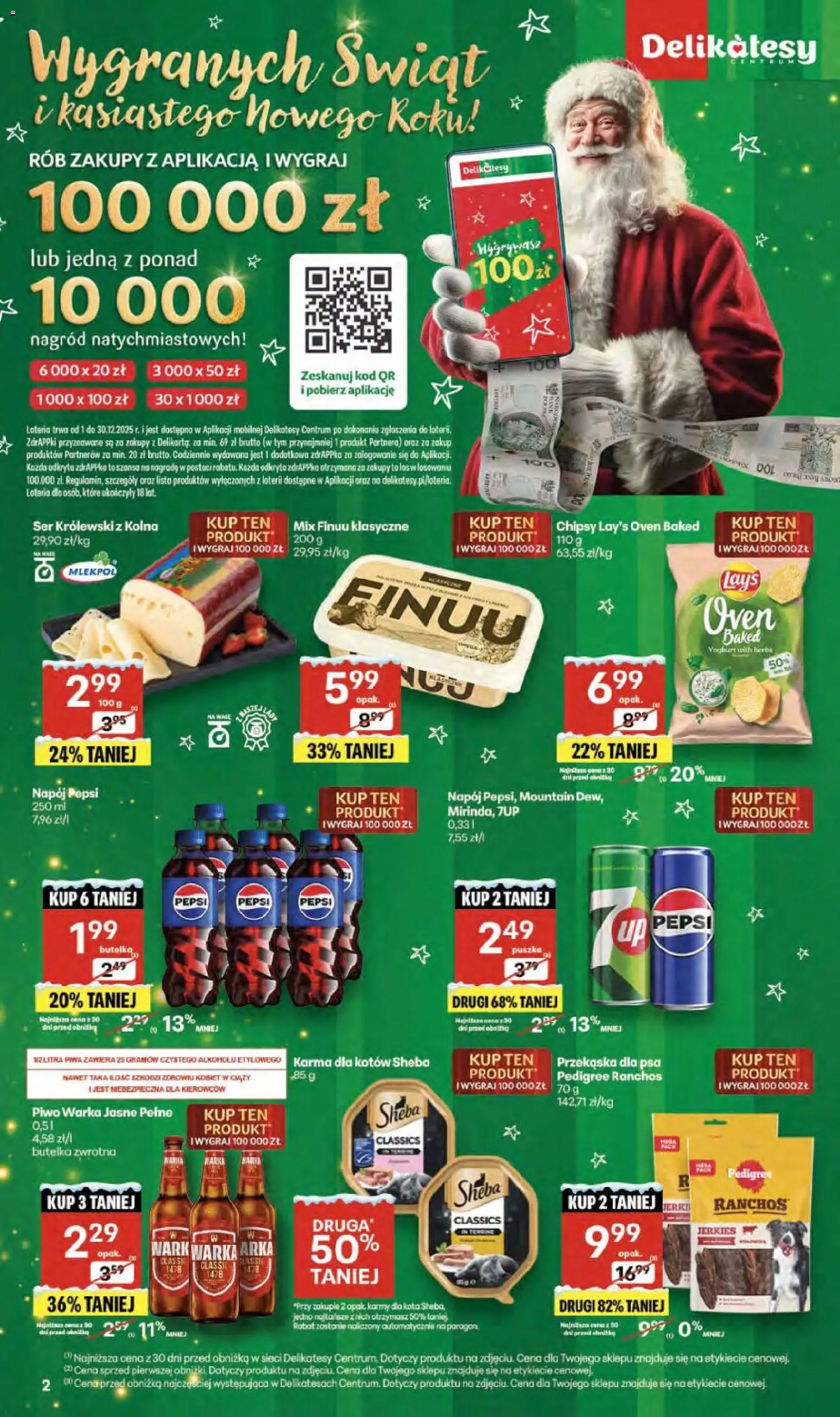 Delikatesy Centrum Gazetka - Sklepy Własne od 18.12.2025 | Strona: 2 | Produkty: Chipsy, Pepsi, Pedigree, Ser