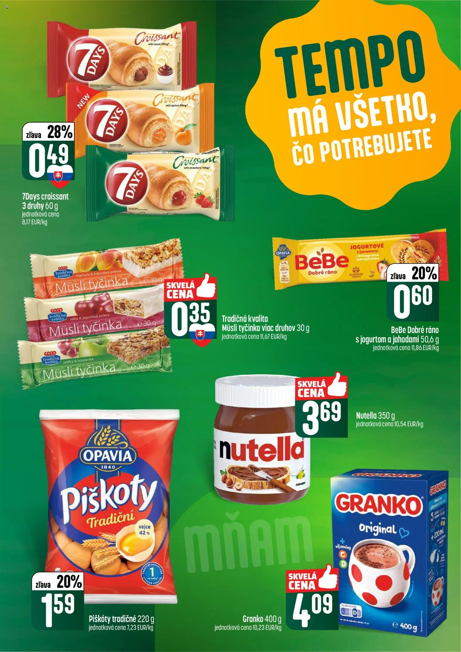Nové COOP Jednota akcie – leták je platný od 22.01.2026 | Strana: 37 | Produkty: BeBe Dobré ráno, Jablká, Granko, Nutella