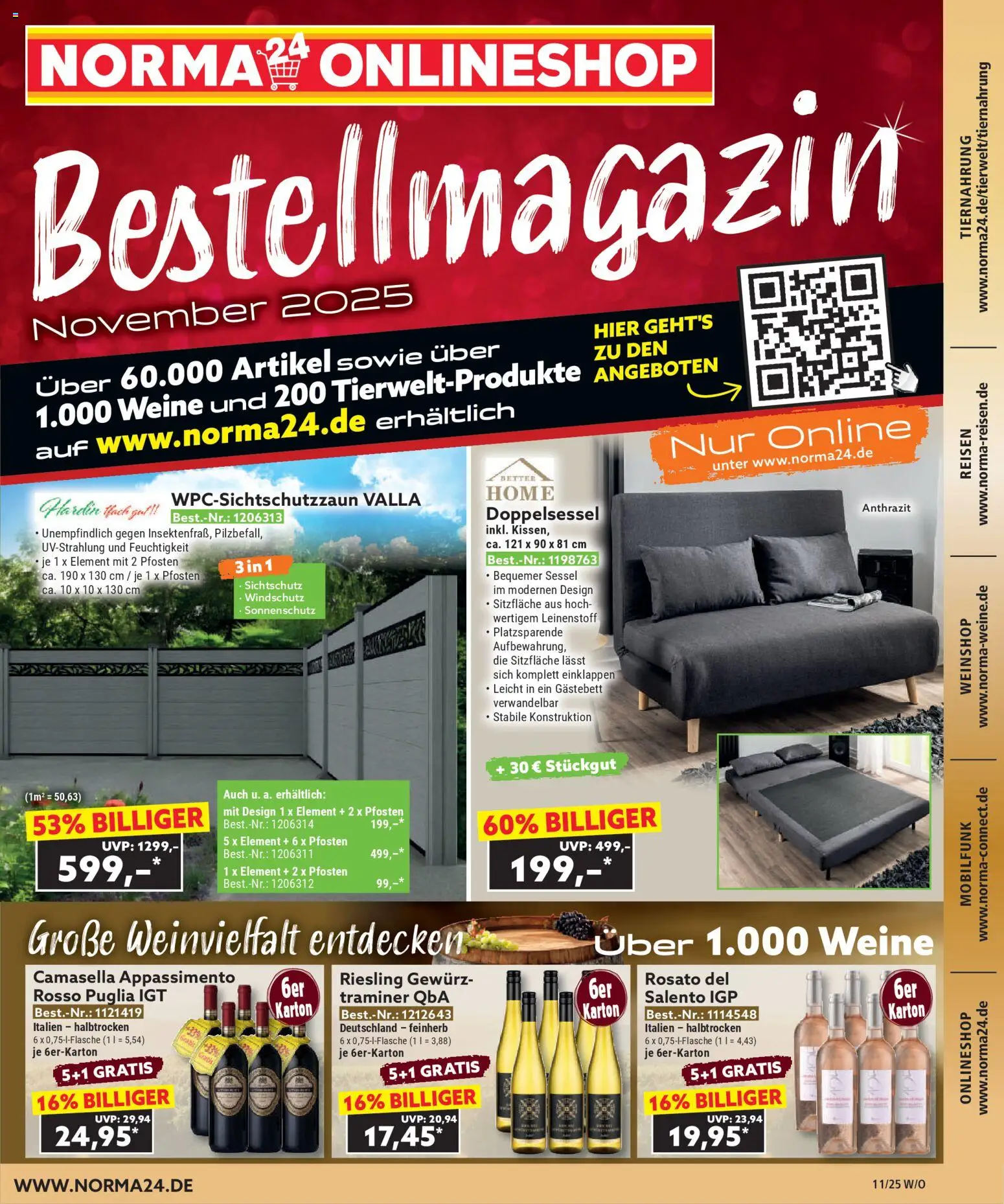 Norma Bestellmagazin November 2025 – gültig ab 01.11.2025 | Seite: 1 | Produkte: Sessel