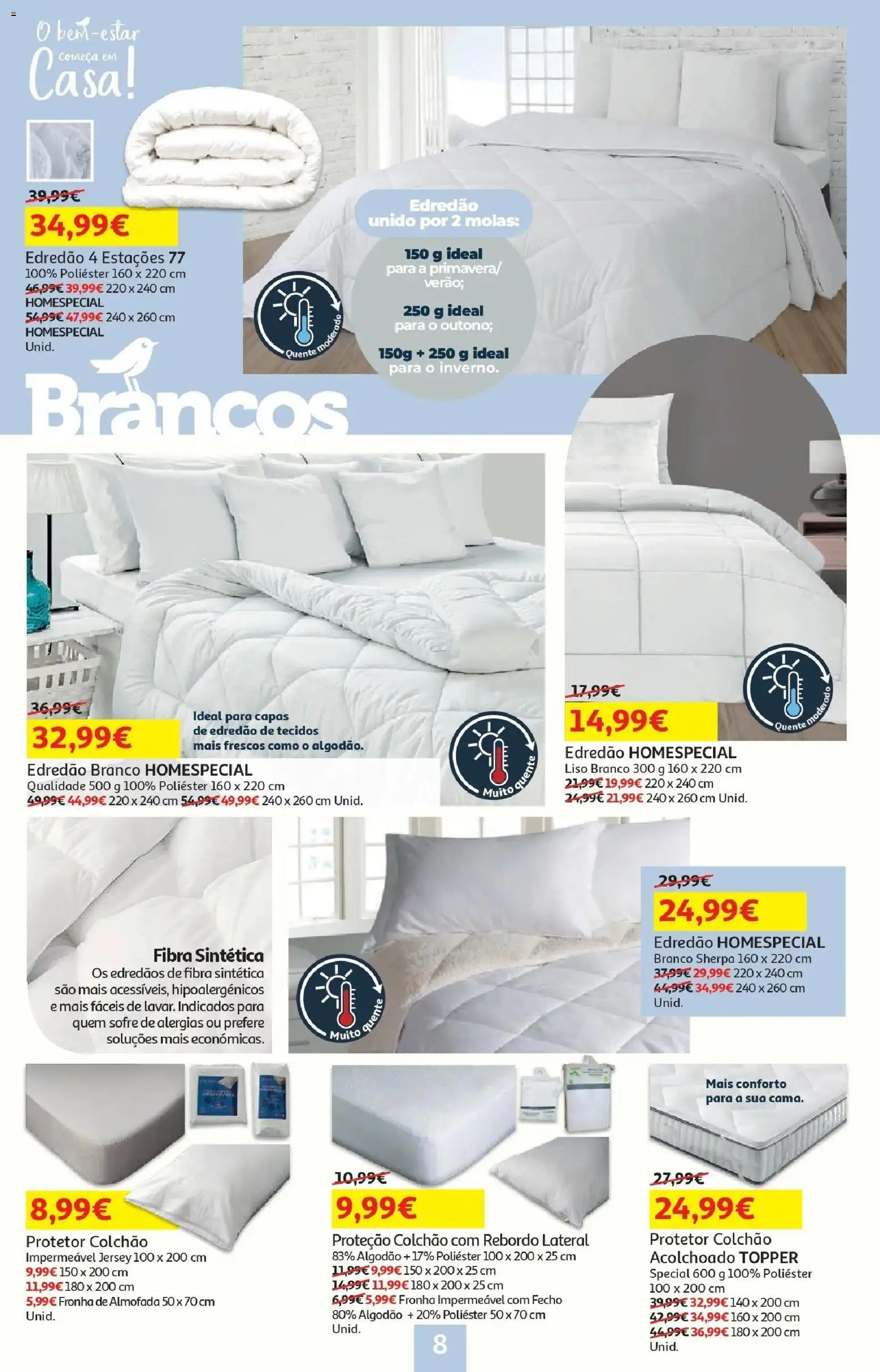 Auchan - O bem-estar começa em casa! │ válido de 26.12.2025 | Página: 8 | Produtos: Fronha, Algodão, Colchão, Almofada
