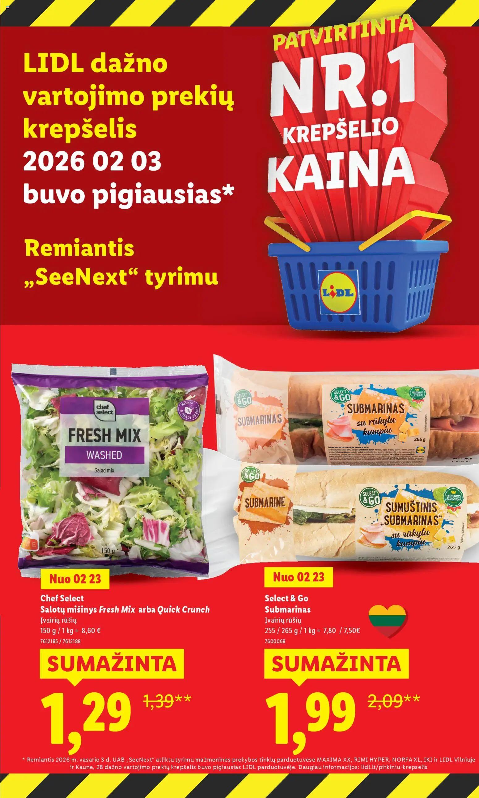 LIDL akcijos nuo 02.03.2026 | Puslapis: 10 | Prekių: Sumuštinis, Krepšelis