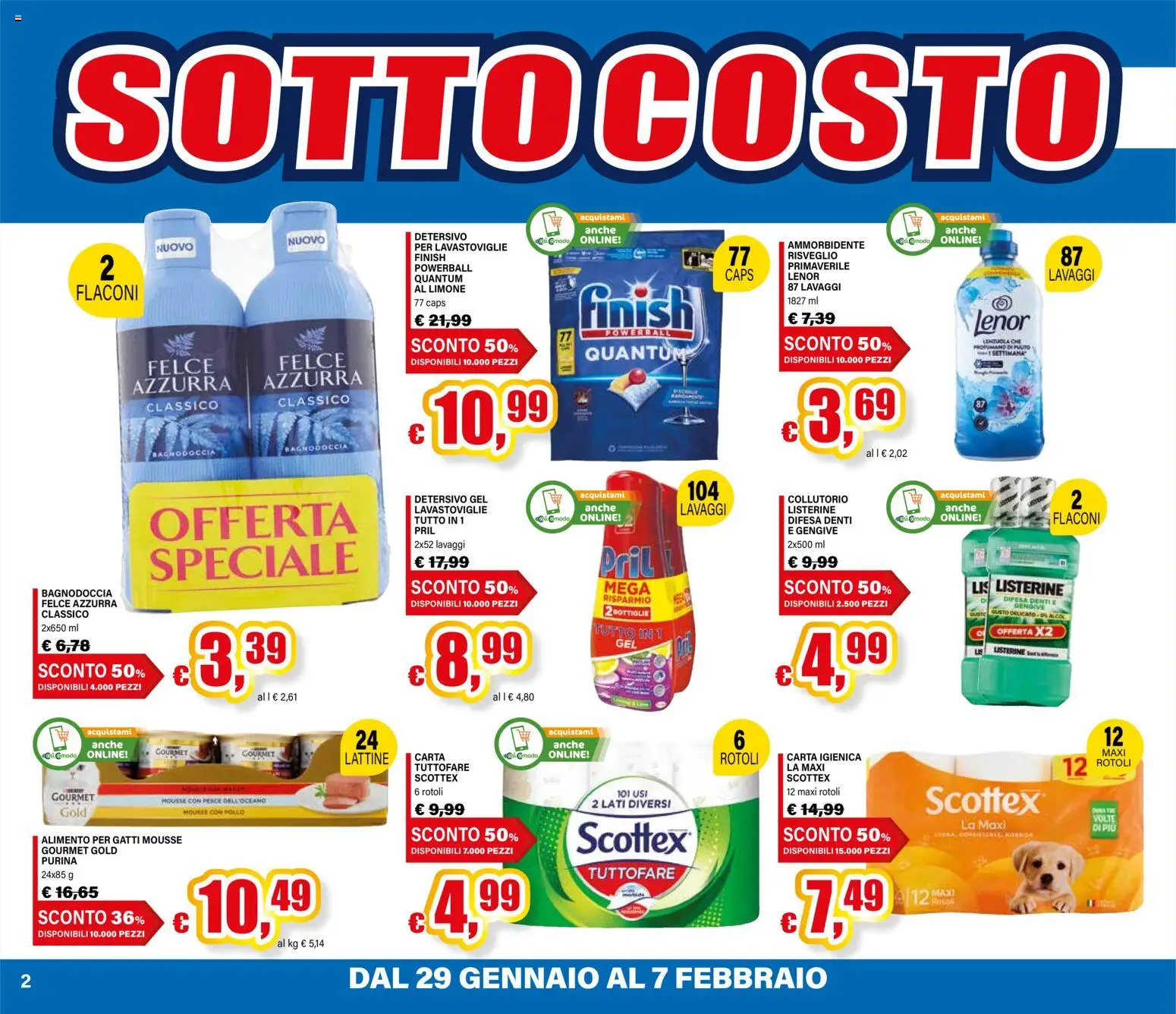 Volantino Il Gigante del 29.01.2026 | Pagina: 2 | Prodotti: Collutorio, Ammorbidente, Pesce, Limone