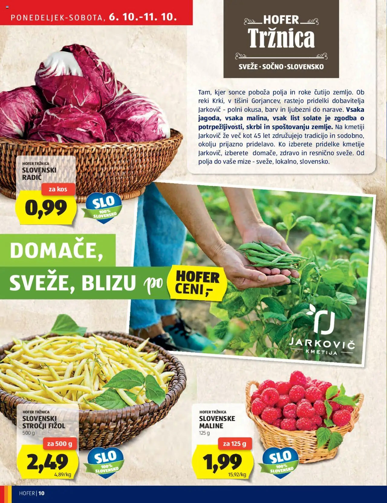 Novi Hofer katalog ponudbe – veljaven od 02.10.2025 | Stran: 10 | Izdelki: Kos, Maline