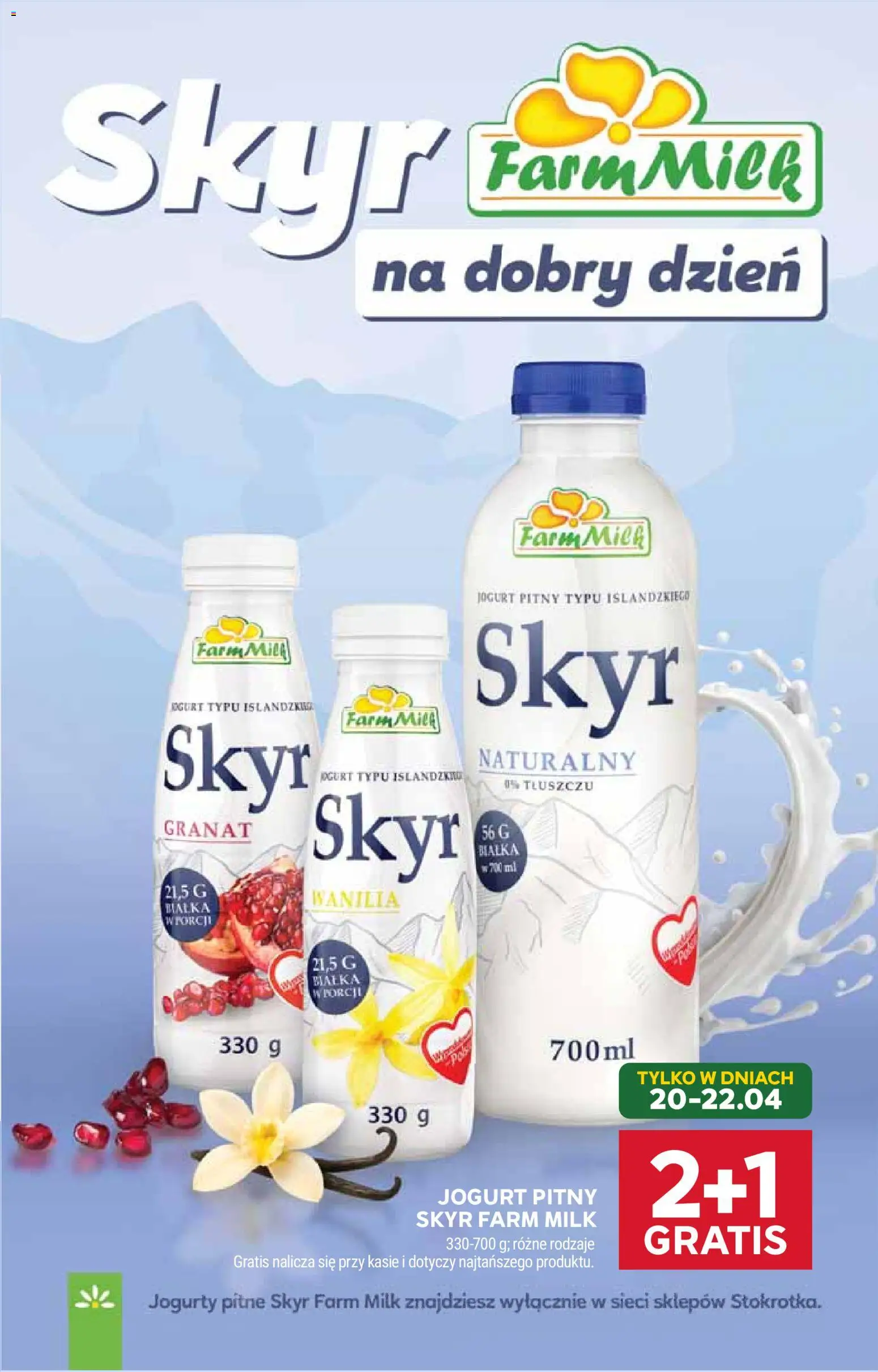 Stokrotka gazetka od 16.04.2026 | Strona: 23 | Produkty: Jogurty pitne, Jogurt pitny, Jogurt, Skyr