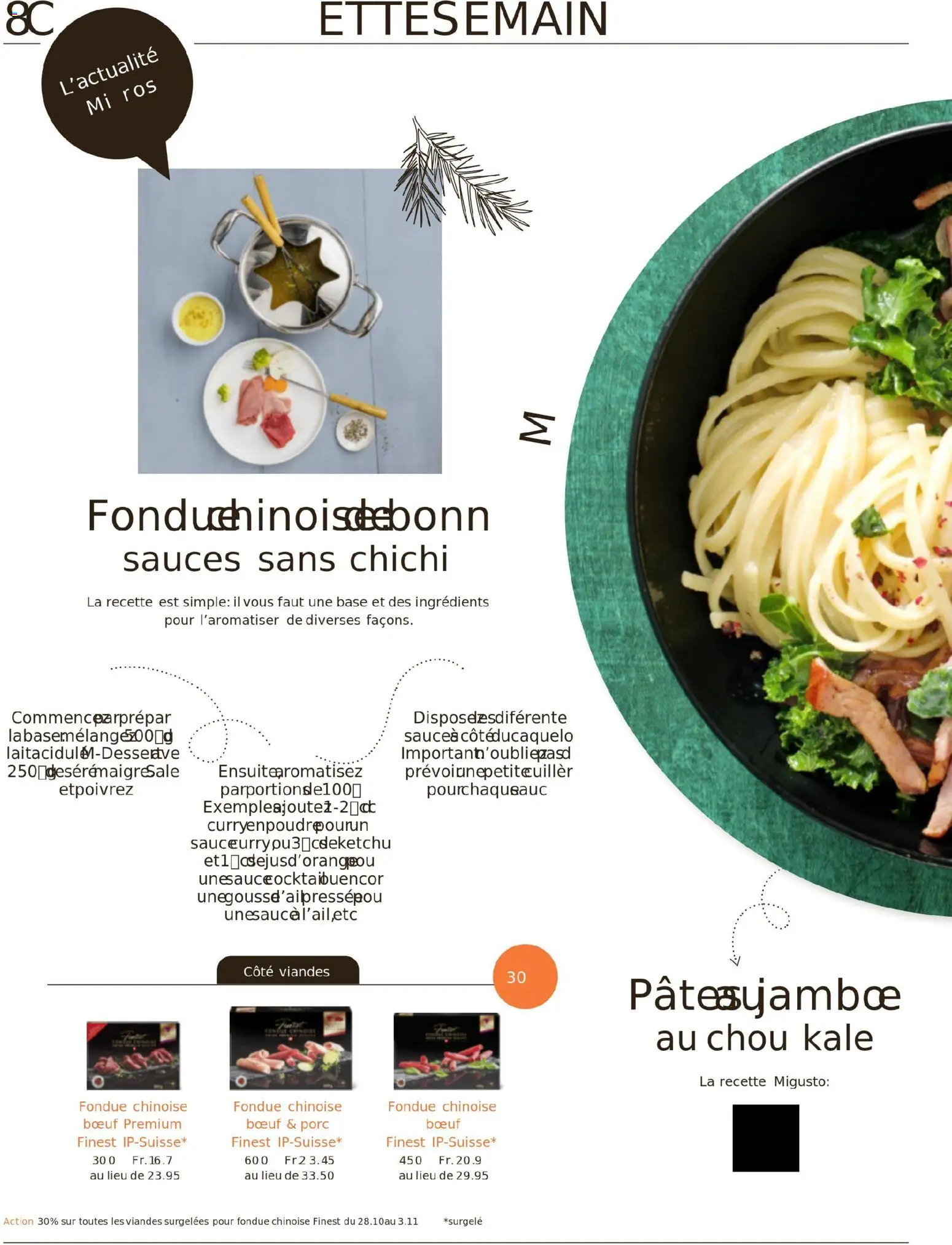 Migros Magazin FR – gültig ab 27.10.2025 | Seite: 8 | Produkte: Fondue