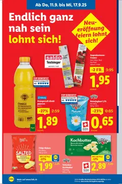 Lidl Aktionen St. Gallen – gültig ab 11.09.2025 | Seite: 2 | Produkte: Orangensaft, Chips, Top, Presse