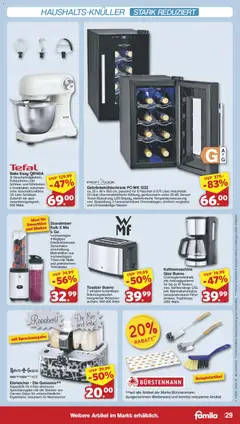 Famila Nordwest Prospekt 	 ab 26.01.2026 gültig | Seite: 29 | Produkte: Kaffeemaschine, Rührbesen, Toaster, Eierkocher