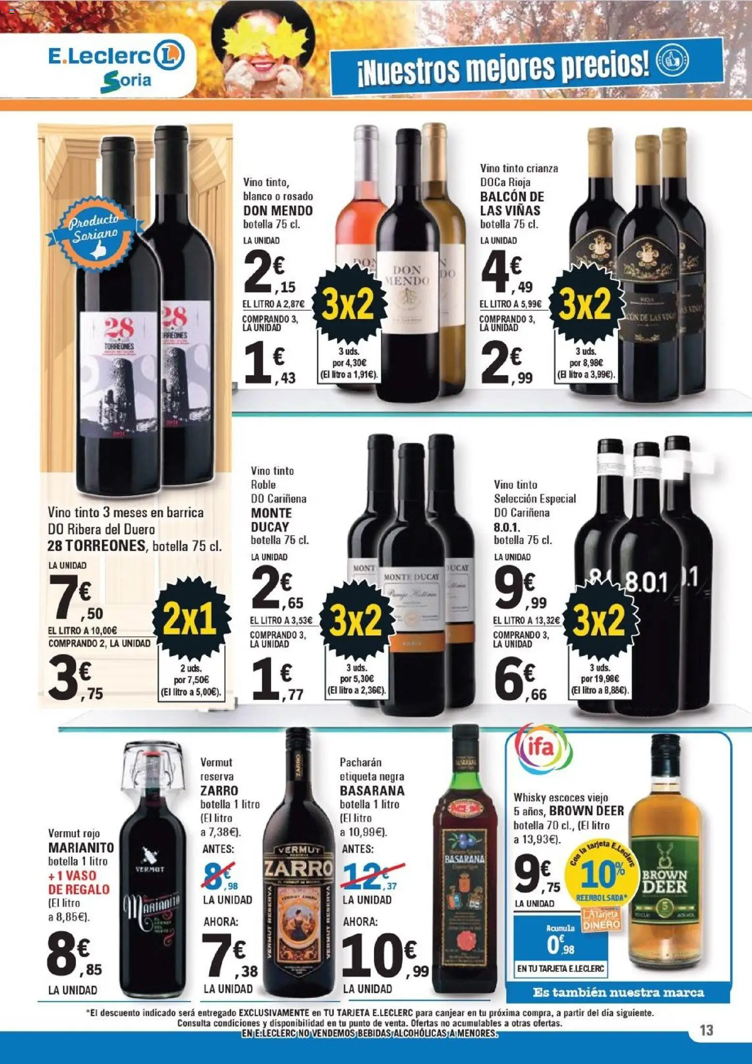 E.Leclerc folleto │ válido desde el 12.11.2025 | Página: 13 | Productos: Vino, Whisky