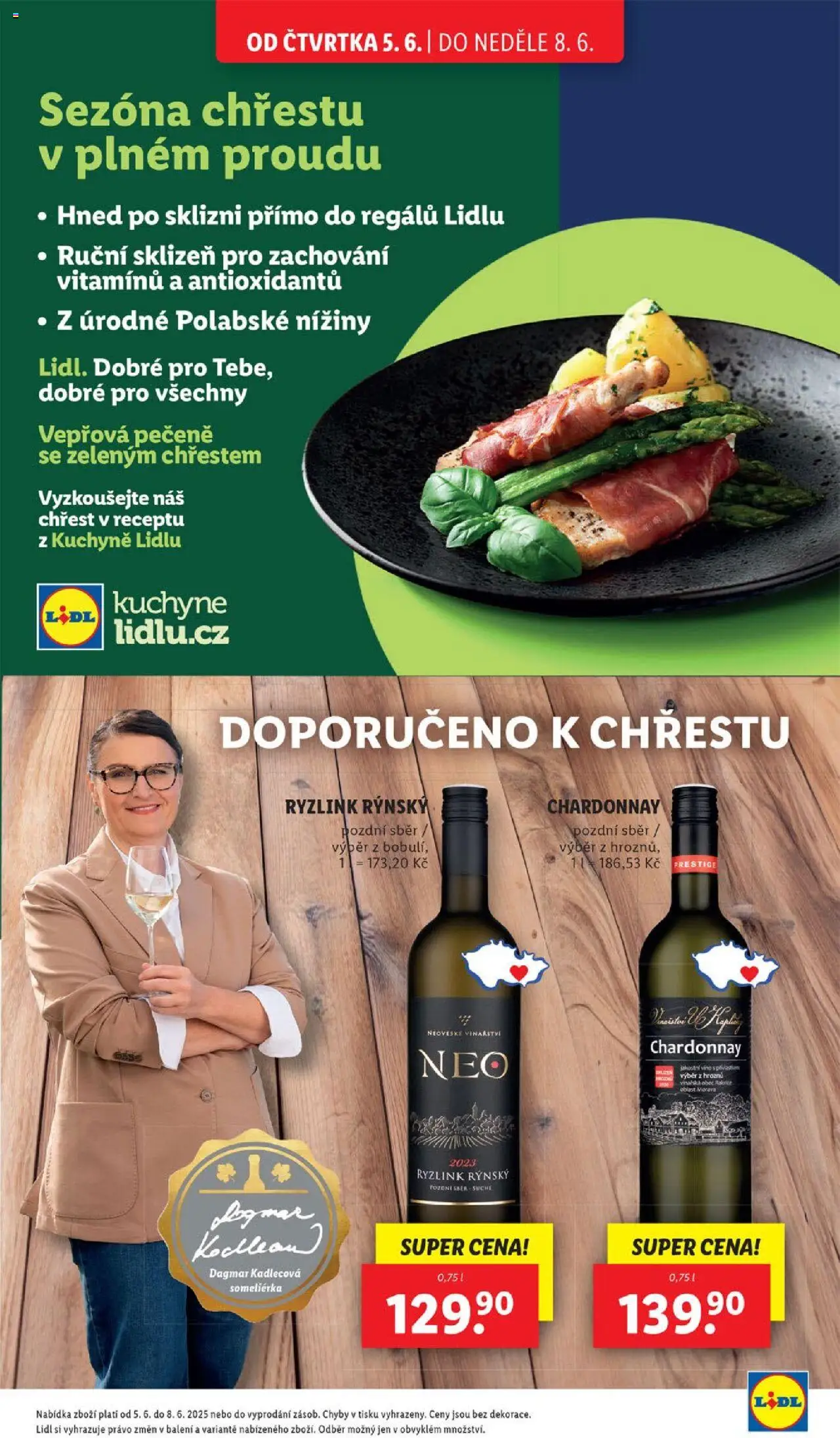 Lidl leták od 05.06.2025 | Strana: 11 | Produkty: Vepřová pečeně, Víno, Chřest, Kuchyně