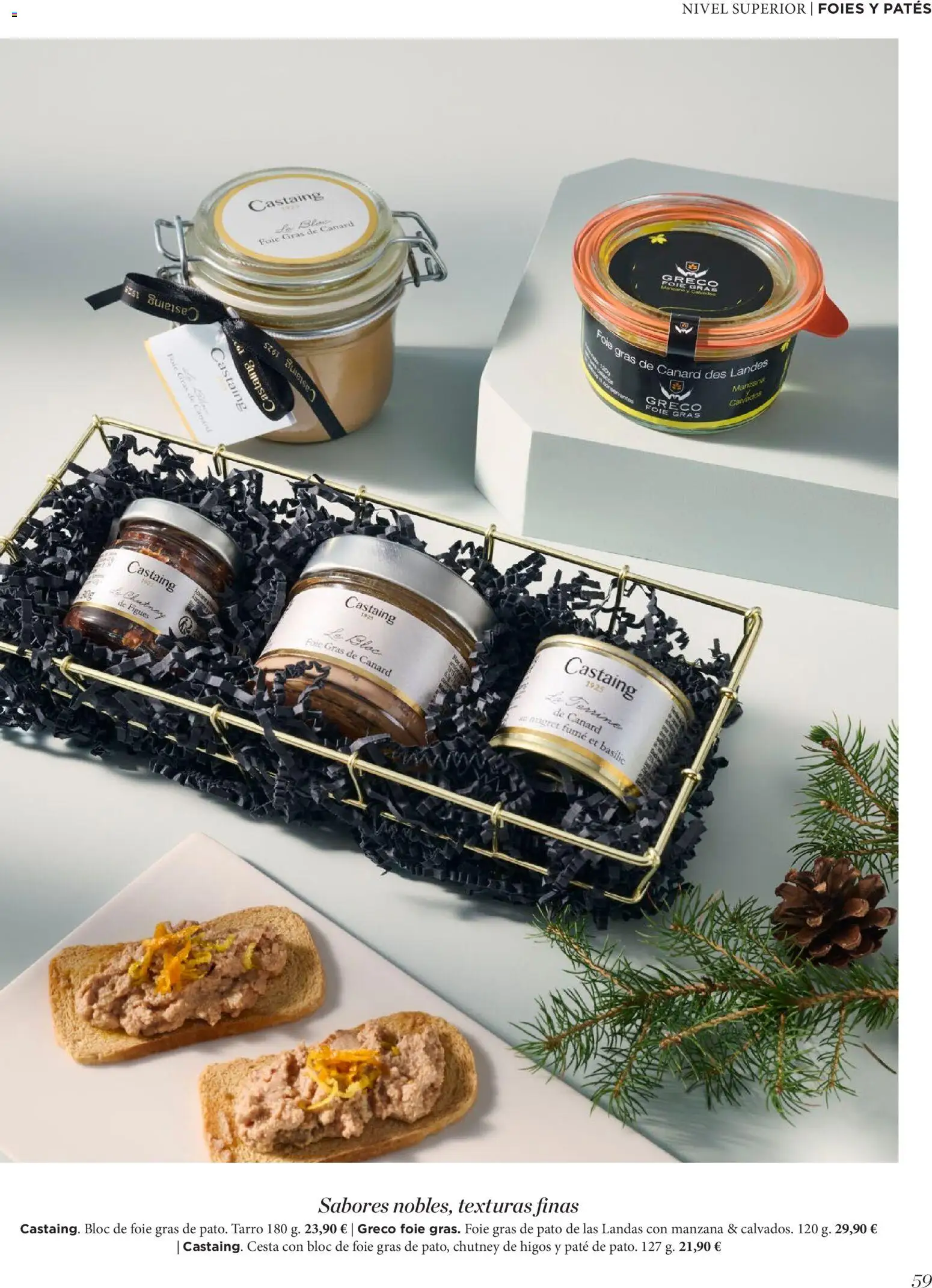 El Corte Inglés ofertas │ válido desde el 19.11.2025 | Página: 59 | Productos: Paté, Manzana, Σαντιγύ, Cesta