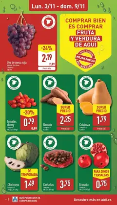 Vista previa Tomates cherry, Categoría: 1. 250 g válido desde el 03.11.2025 | Página: 4