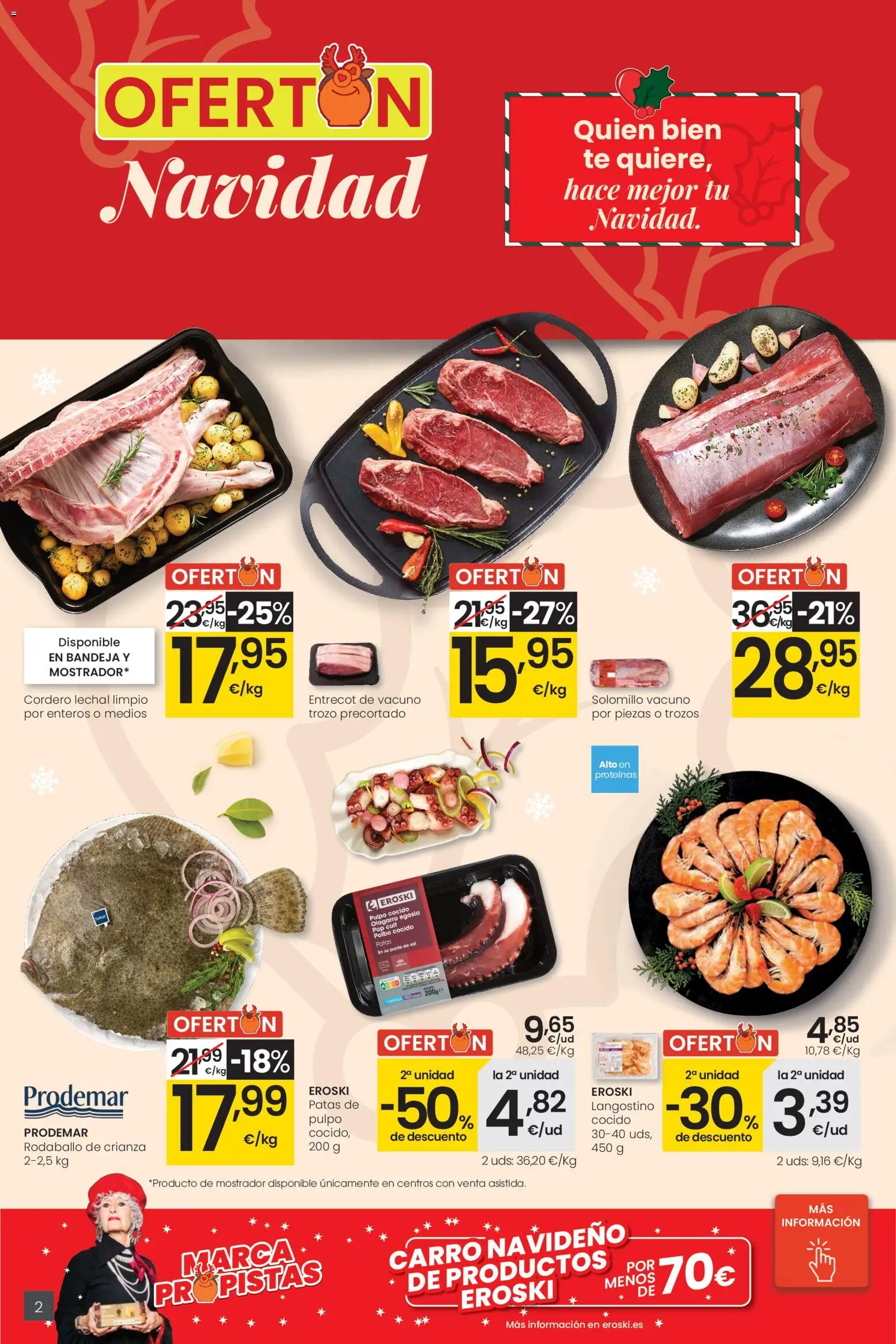 Eroski - Navidad │ válido desde el 18.12.2025 | Página: 2 | Productos: Té, Φίλτρο καφέ, Bandeja, Langostino
