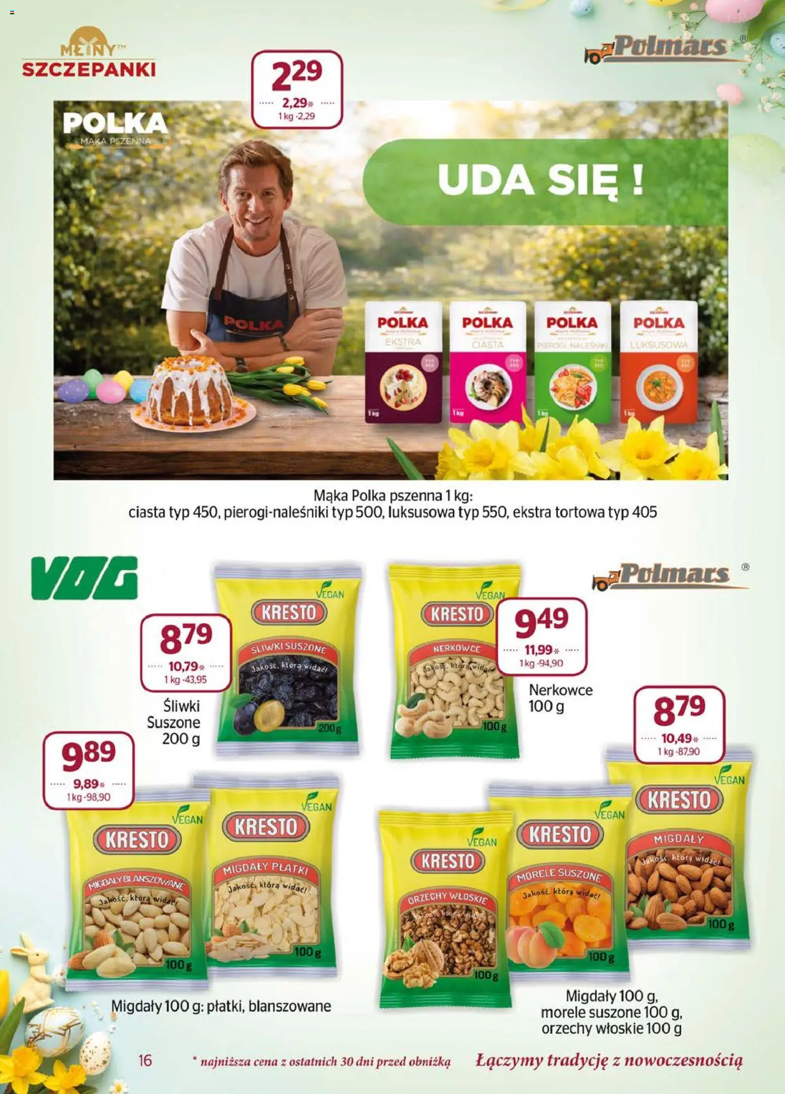 Społem gazetka od 01.03.2026 | Strona: 16 | Produkty: Półka, Śliwki suszone, Orzechy, Naleśniki