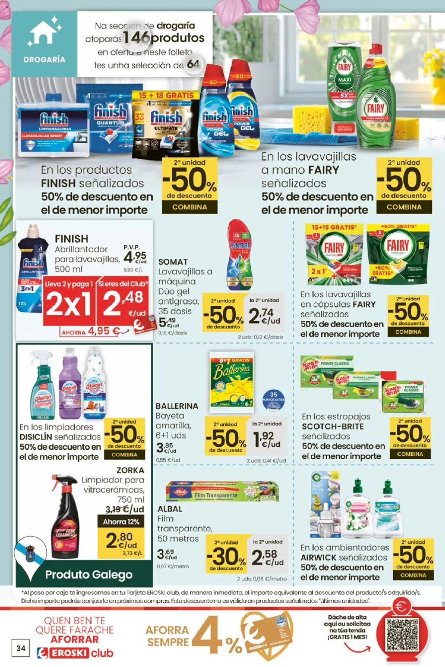 Eroski - Entroido do aforro │ válido desde el 12.02.2026 | Página: 34 | Productos: Té, Lavavajillas, Caja