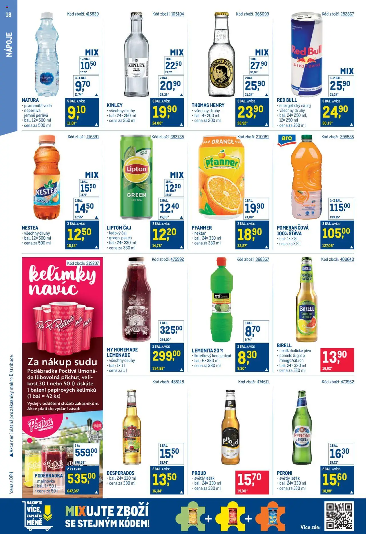 Makro leták - Gastronomie od 18.06.2025 | Strana: 18 | Produkty: Nestea, Birell, Poděbradka, Red Bull