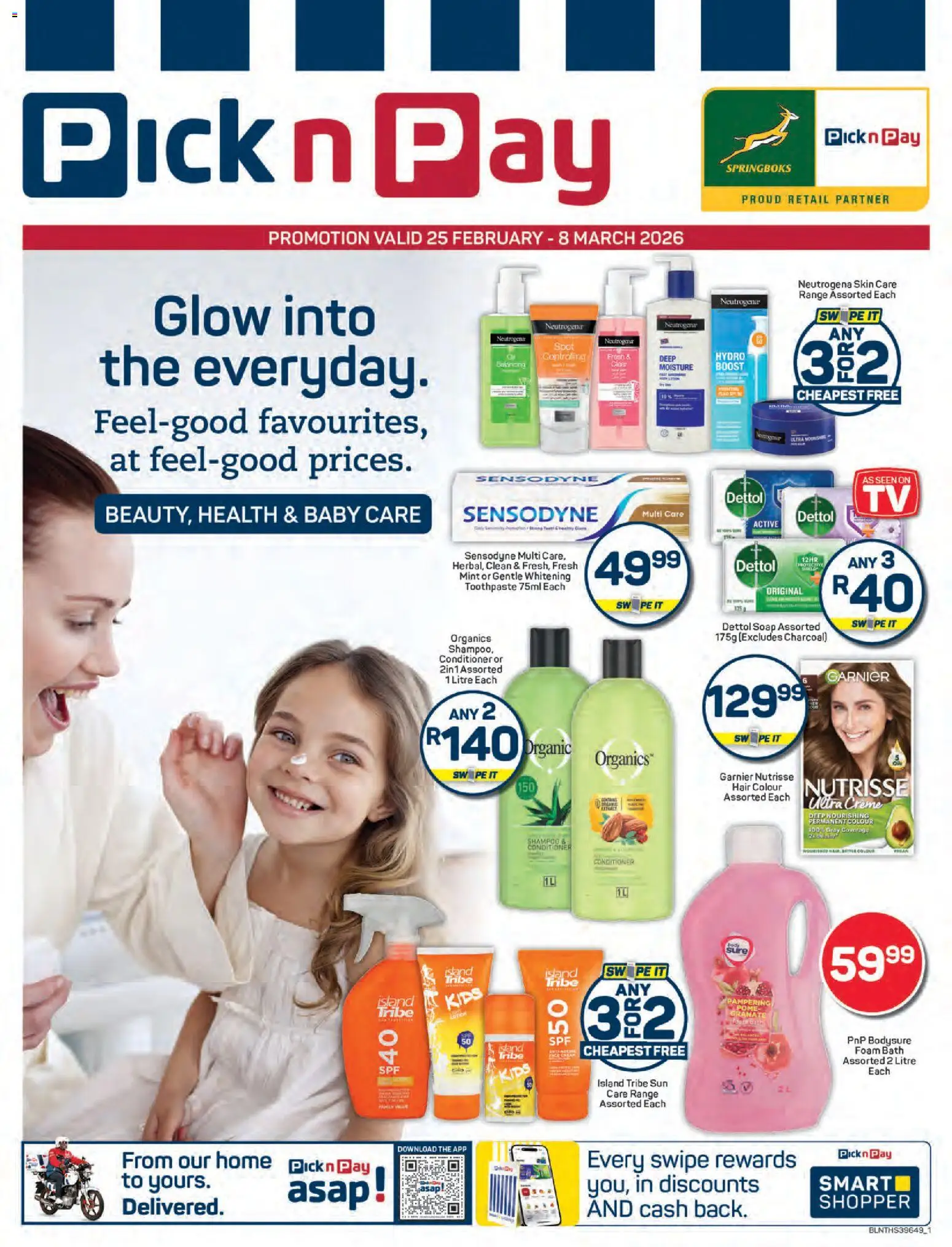 New Pick n Pay catalogue – valid from 25.02.2026 | Page: 1 | Products: Shampoo, Toothpaste, Foam, Lotion