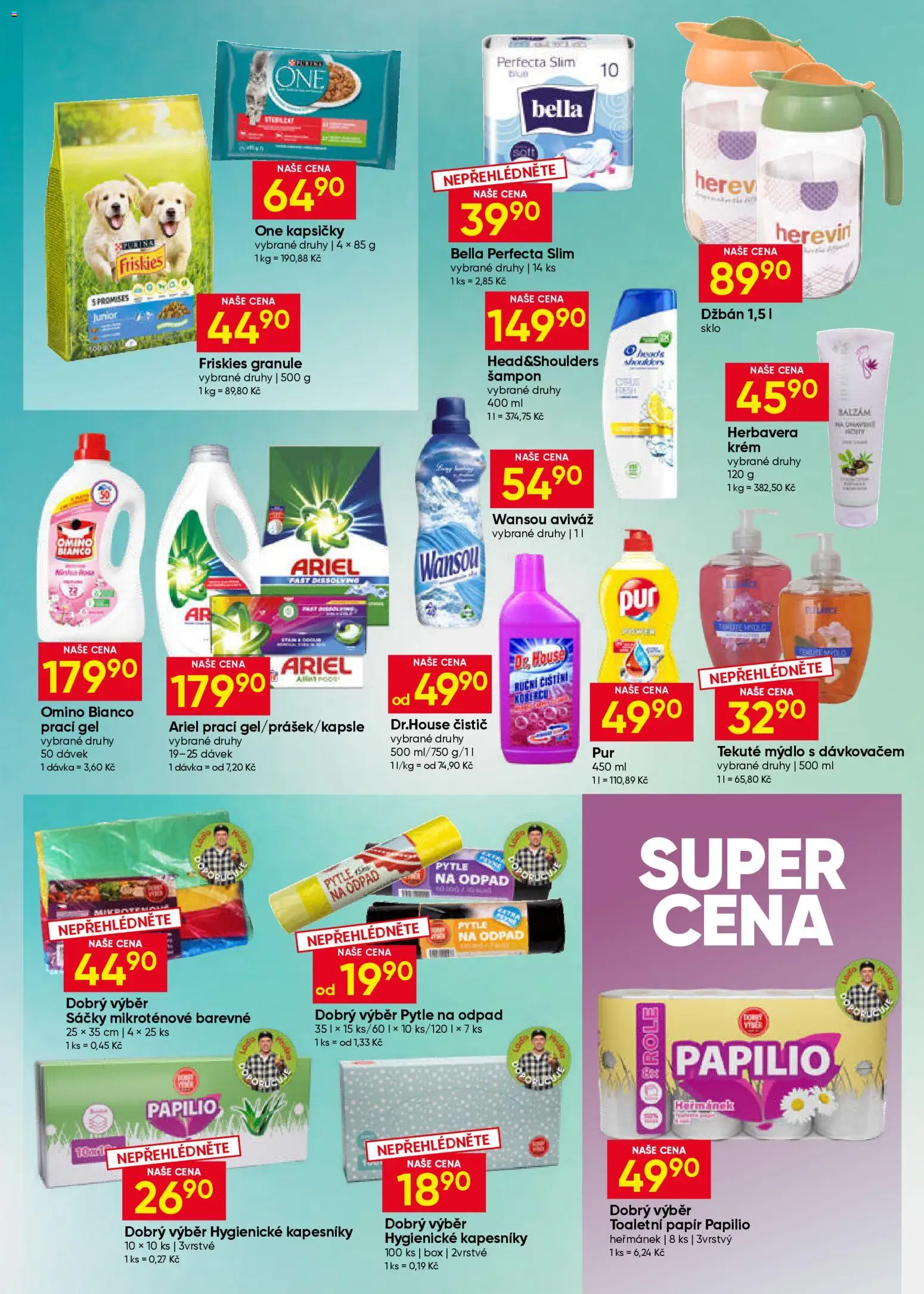 Hruška leták od 08.04.2026 | Strana: 9 | Produkty: Mýdlo, Prací gel, Krém, Friskies granule