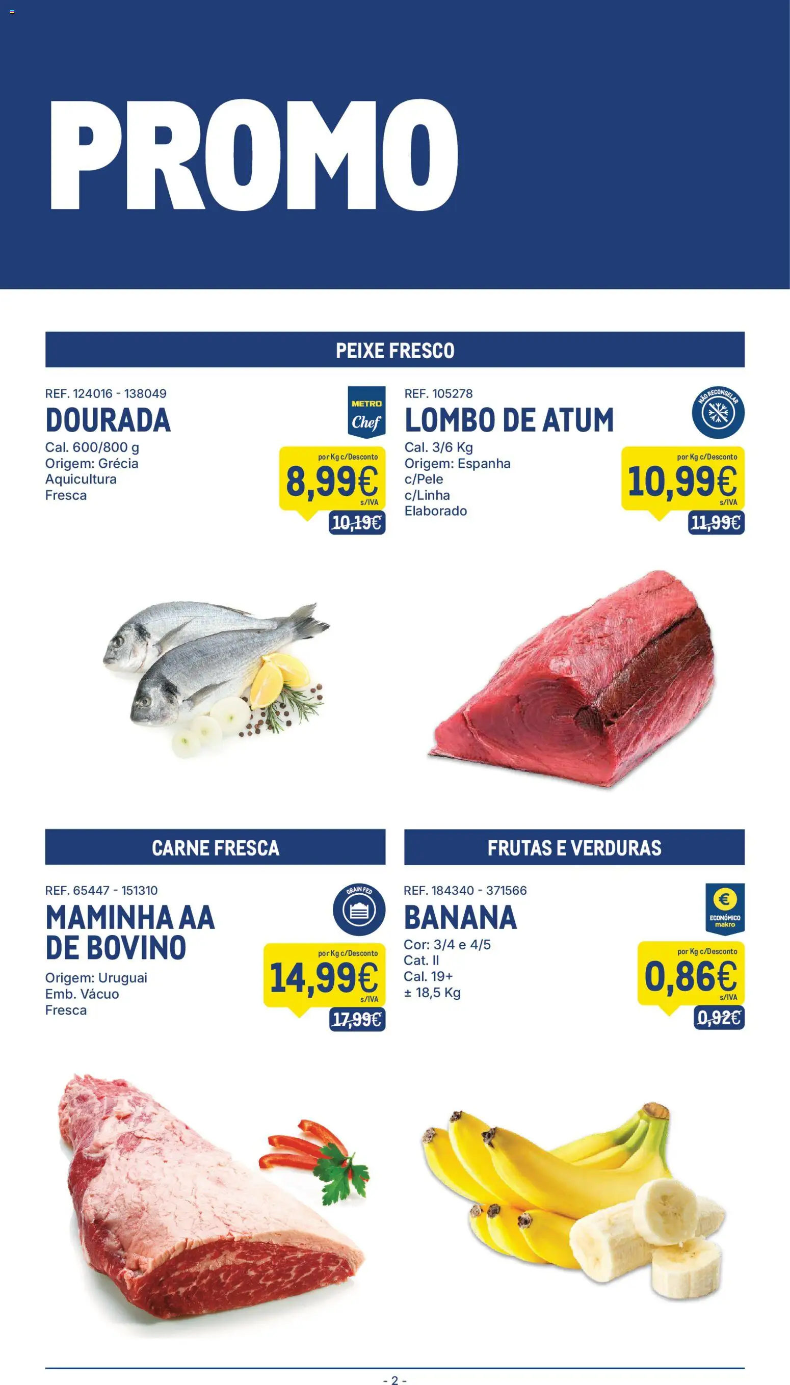Makro folheto │ válido de 21.04.2026 | Página: 2 | Produtos: Dourada, Atum, Lombo, Carne