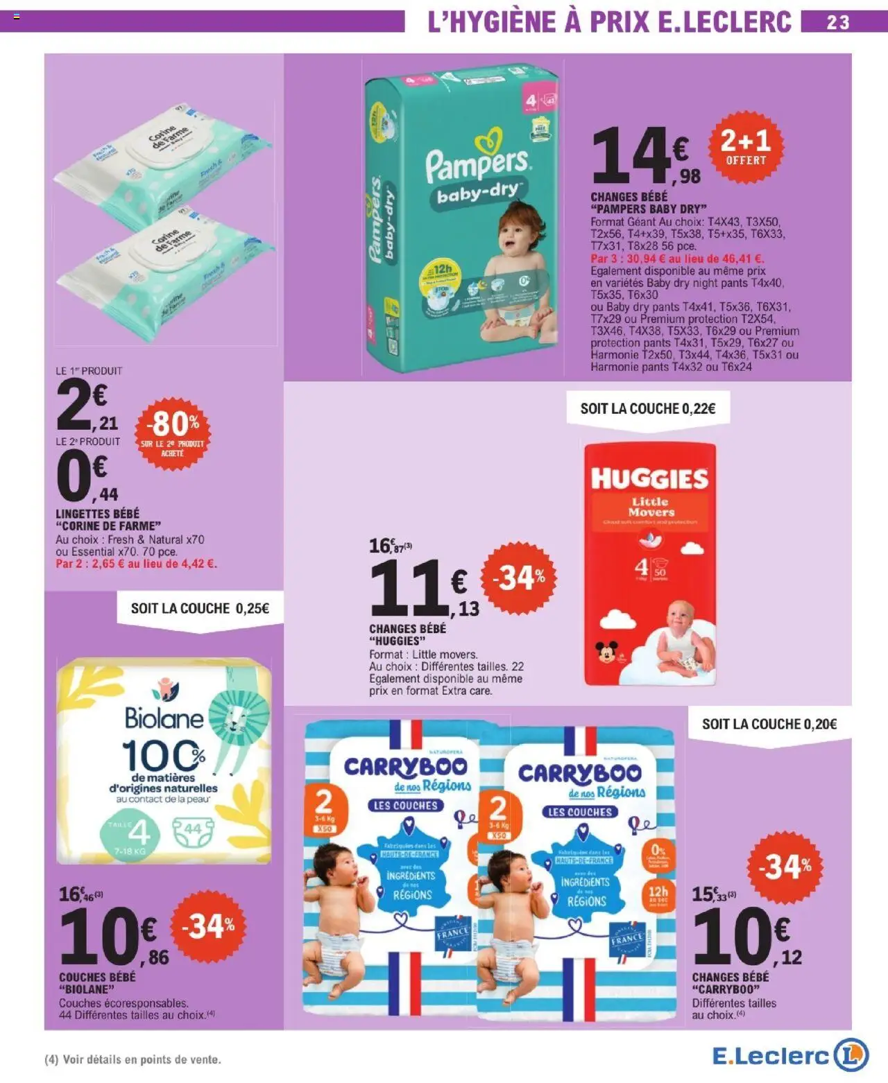  | Page: 23 | Produits: Couches Bebe, Couches, Pampers