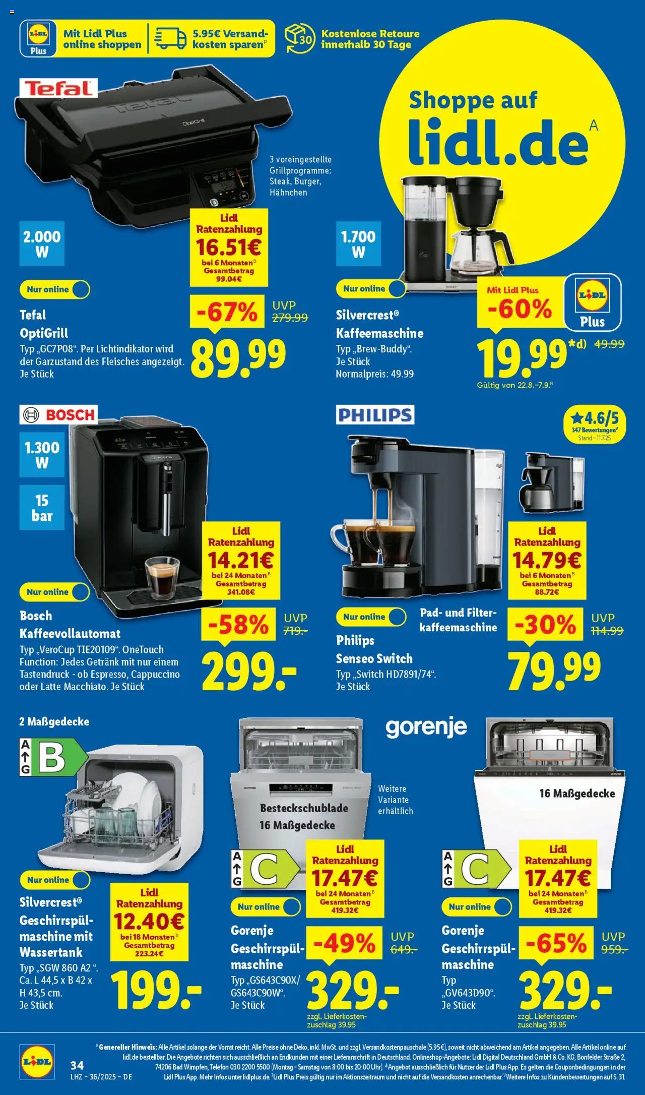Lidl Prospekt Lüchow	 - gültig ab dem 01.09.2025 | Seite: 4 | Produkte: Senseo, Kaffeemaschine, Hahnchen, Telefon