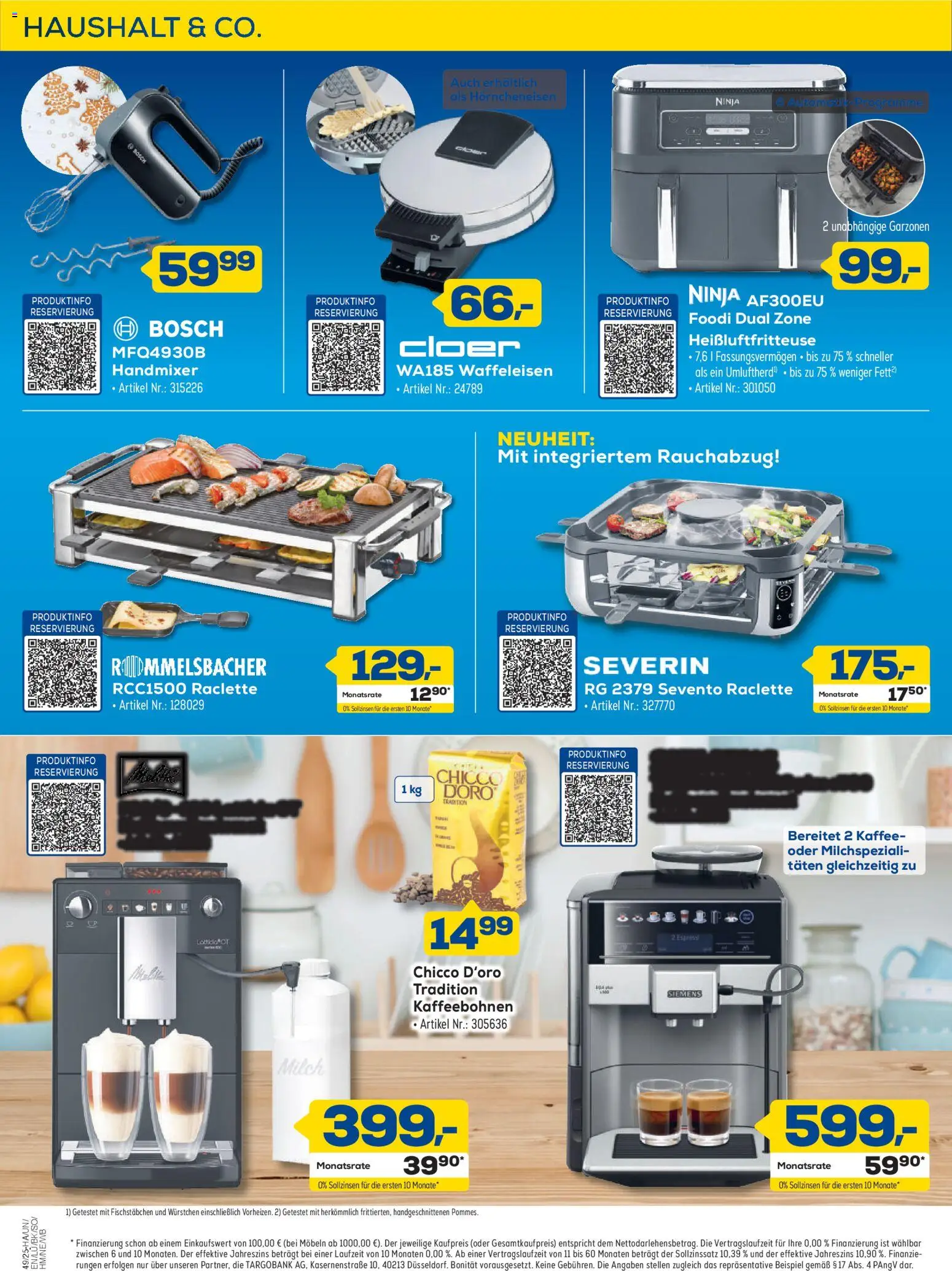 Euronics Haushaltsgeräte Spezial! – gültig ab 27.11.2025 | Seite: 12 | Produkte: Bosch, Fischstabchen, Raclette, Heißluftfritteuse
