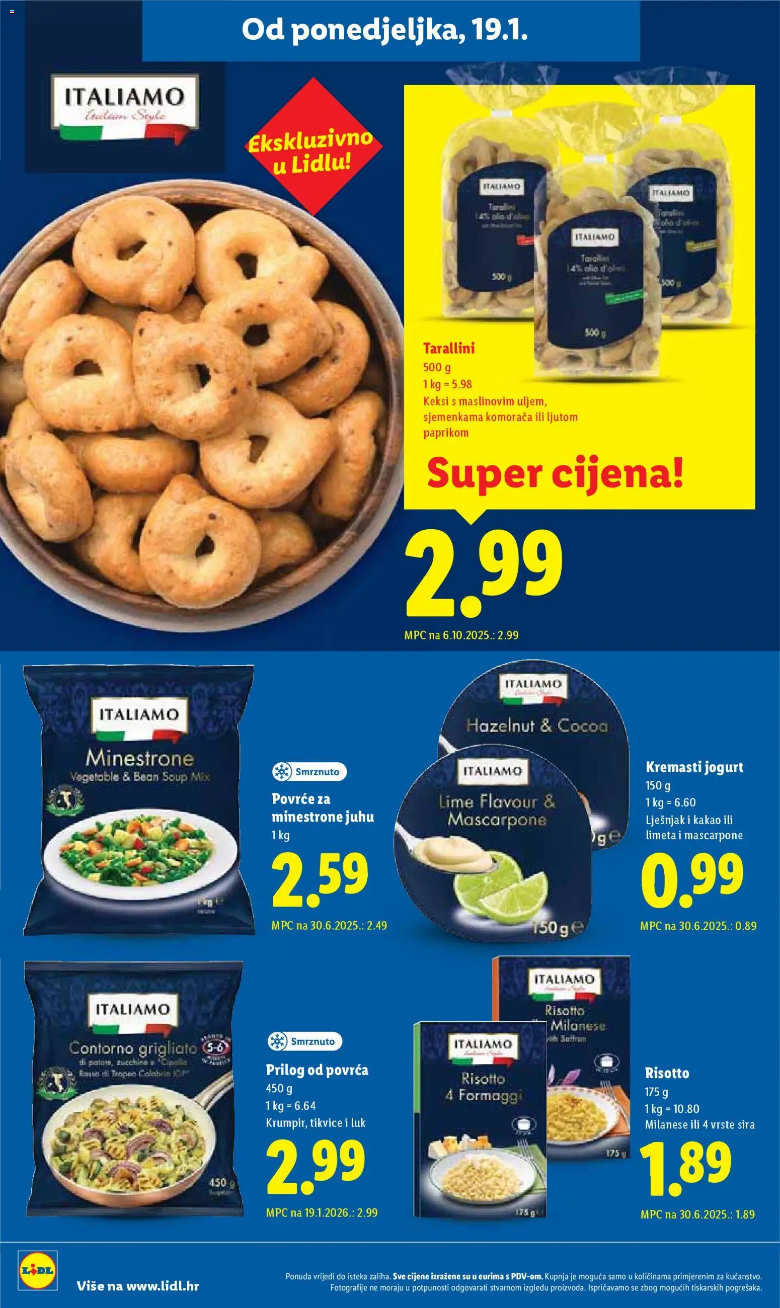 Lidl katalog | vrijedi od 19.01.2026 | Stranica: 22 | Proizvodi: Keksi, Jogurt, Tikvice, Kakao