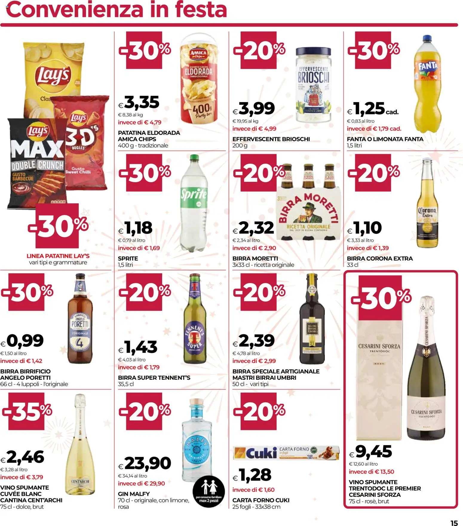 Volantino COOP del 27.12.2025 | Pagina: 15 | Prodotti: Gin, Barbecue, Birra Moretti, Forno