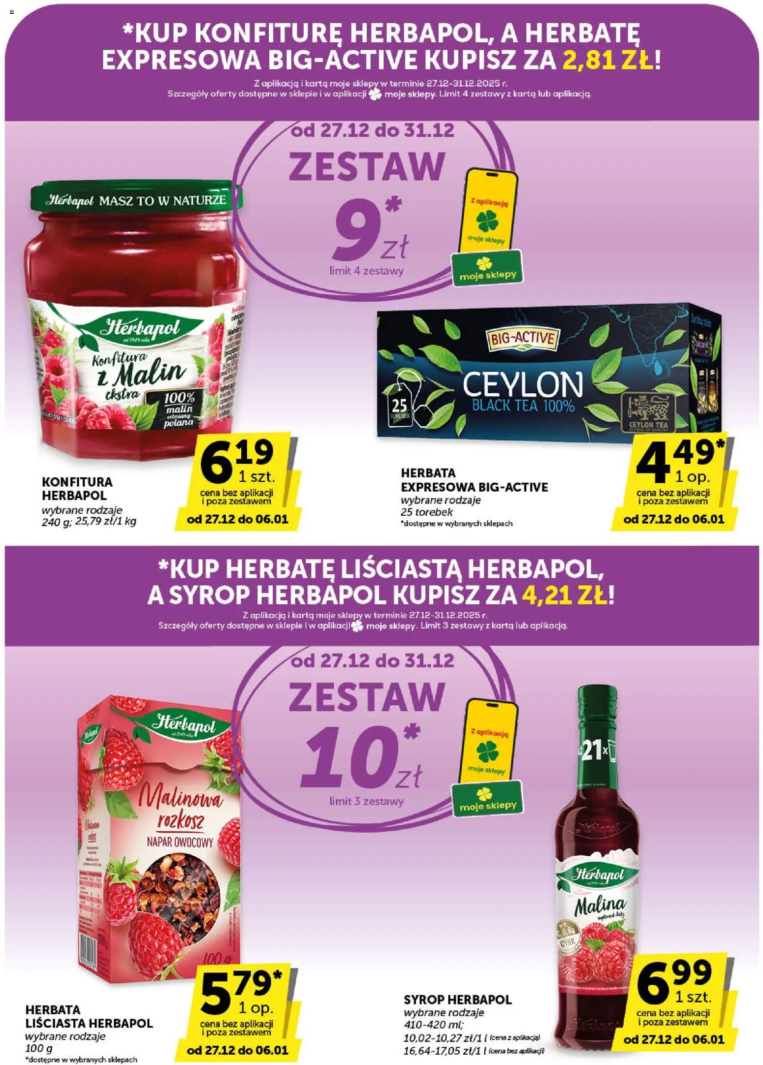 Groszek Gazetka - Minimarket od 27.12.2025 | Strona: 9 | Produkty: Karta, Syrop, Malina, Herbata