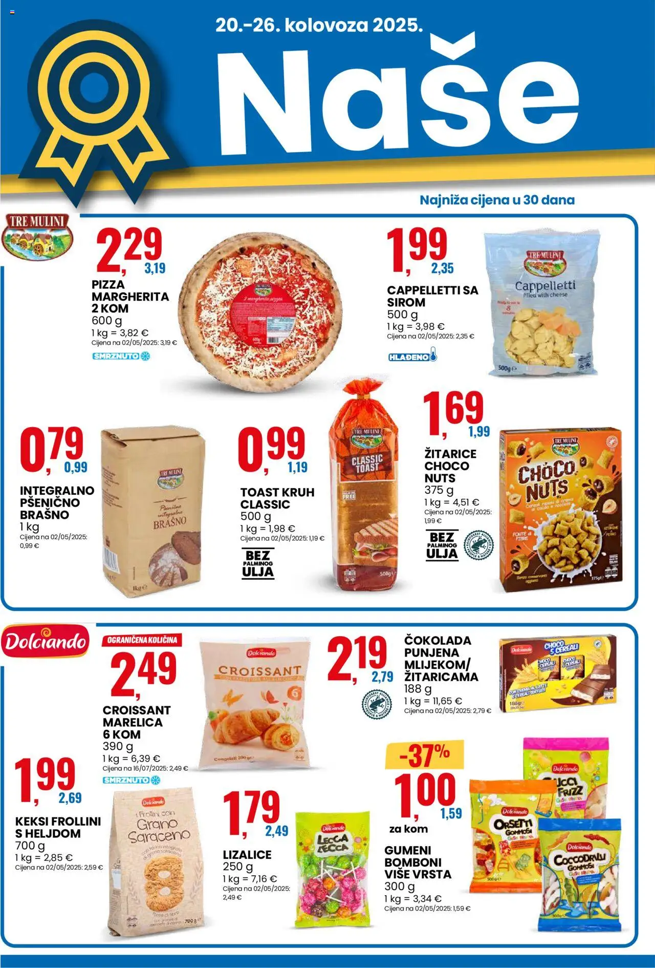 Eurospin katalog | vrijedi od 20.08.2025 | Stranica: 4 | Proizvodi: Keksi, Kruh, Čokolada, Bomboni