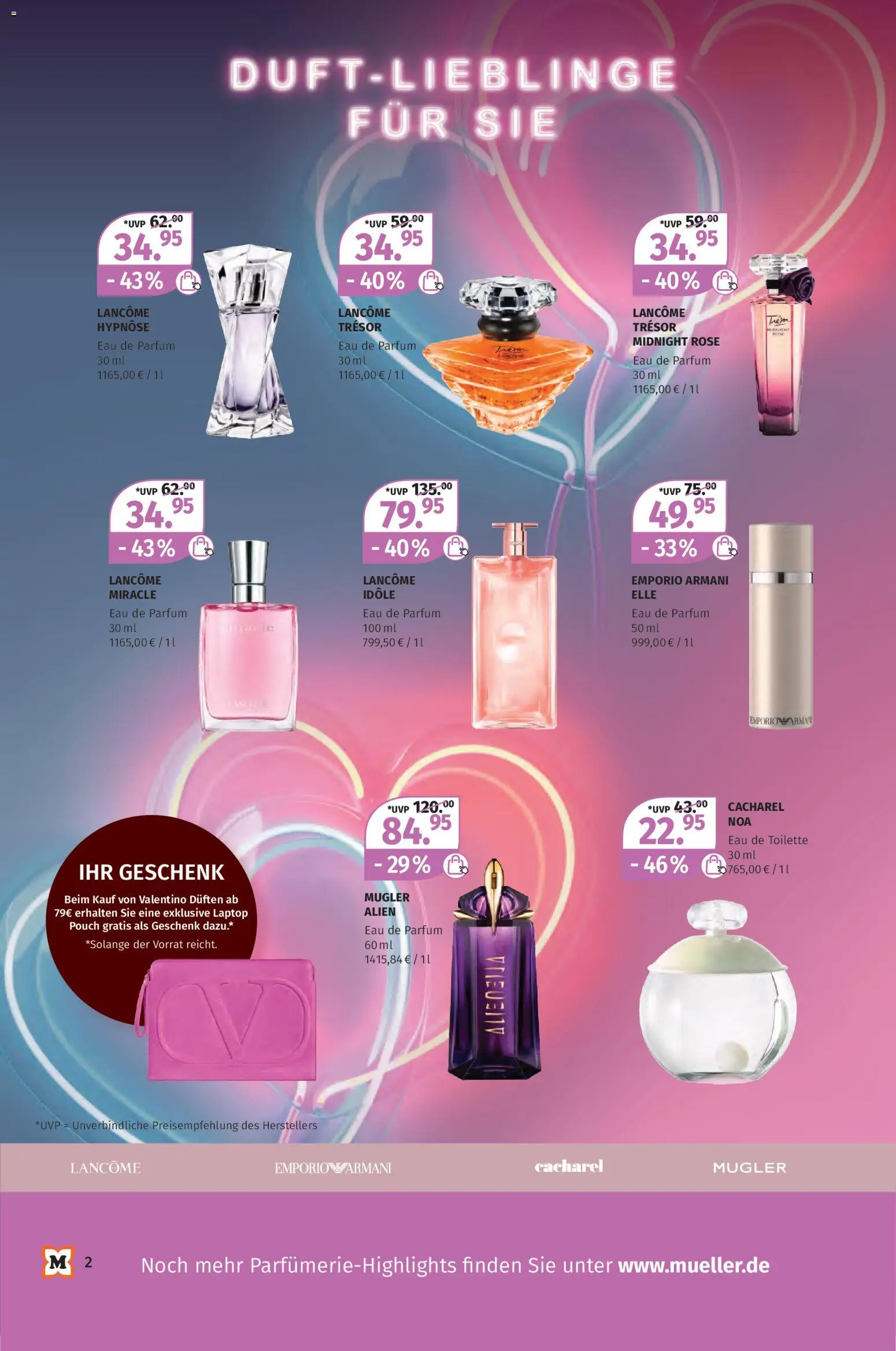 Müller Geschenkideen zum Valentinstag – gültig ab 02.02.2026 | Seite: 13 | Produkte: Toilette, Parfüm, Eau de Toilette, Eau de Parfum