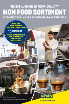 Metro Non Food Sortiment ab 01.10.2025 gültig