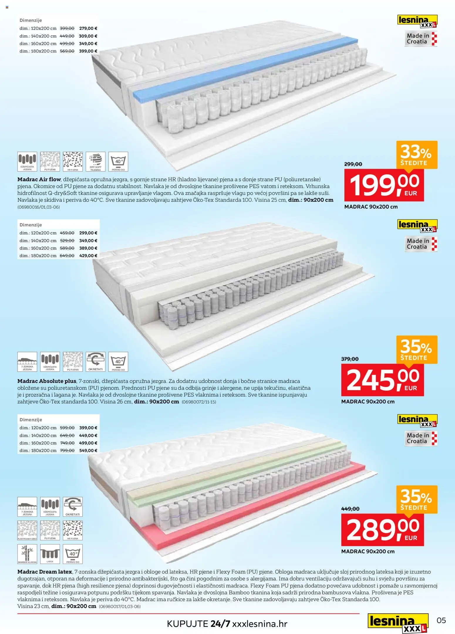 Lesnina katalog | vrijedi od 20.04.2026 | Stranica: 5 | Proizvodi: Madrac